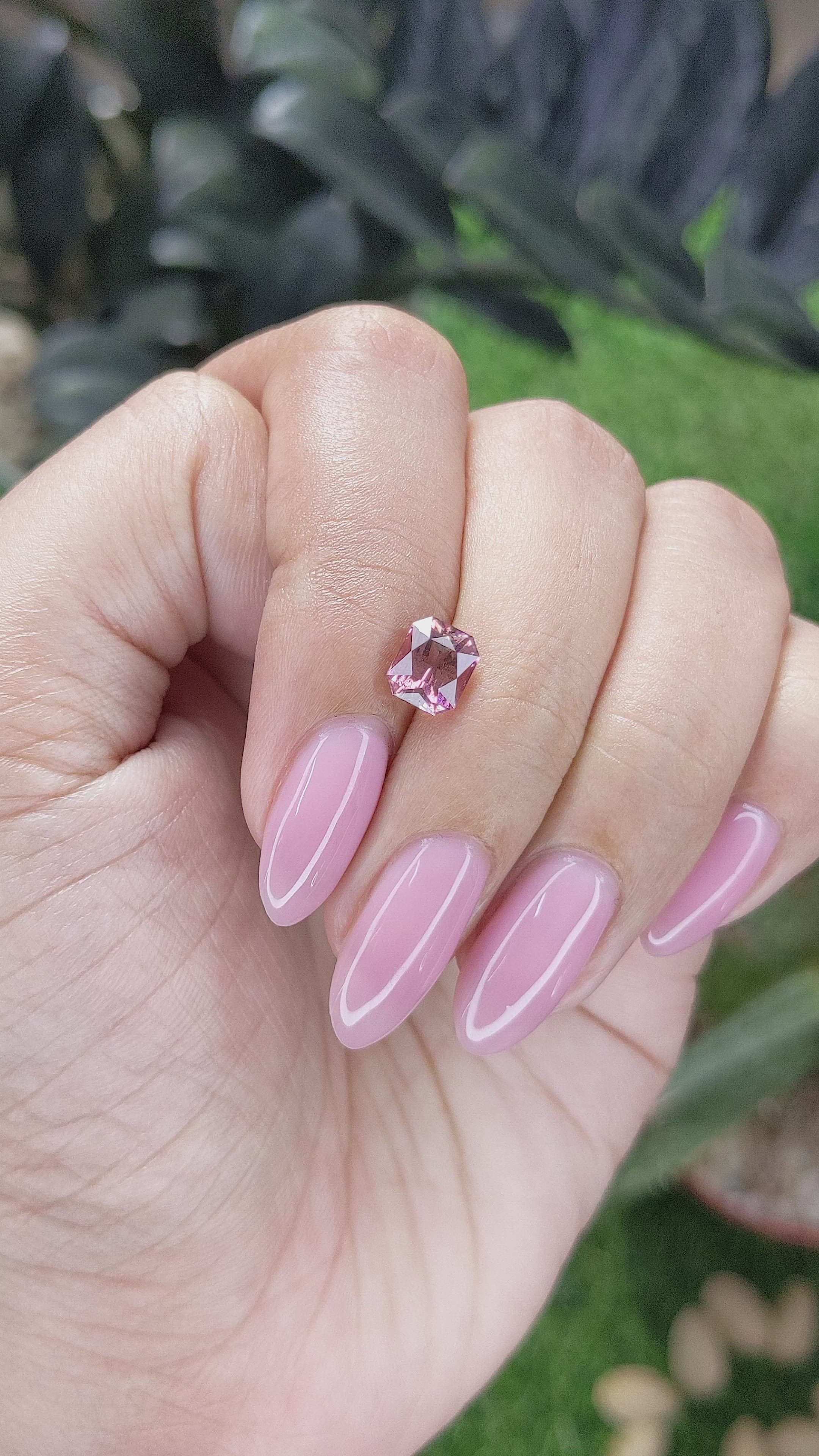 1.20 Ct. Pink Tourmaline from Tanzania Size Video