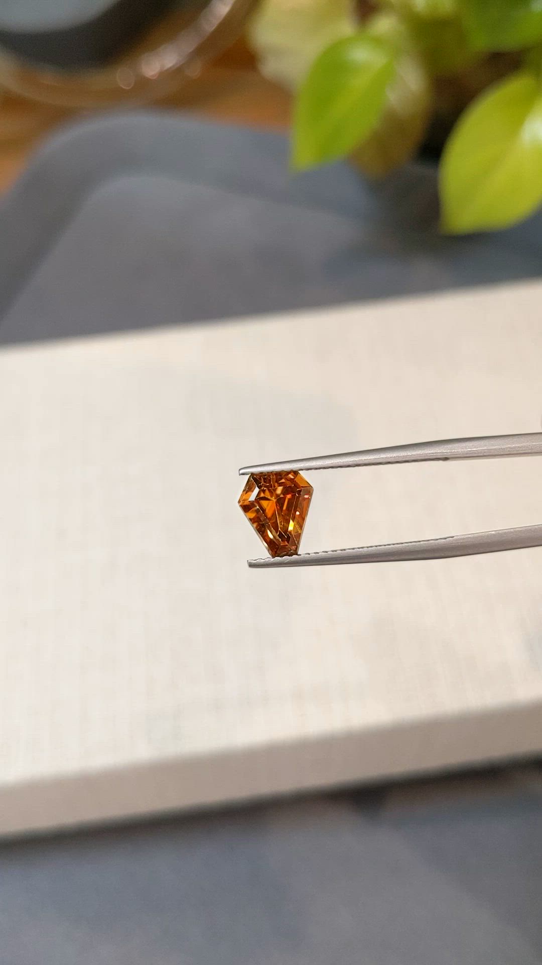 2.58 Ct. Brownish Orange Zircon from Ceylon (Sri Lanka) Size Video