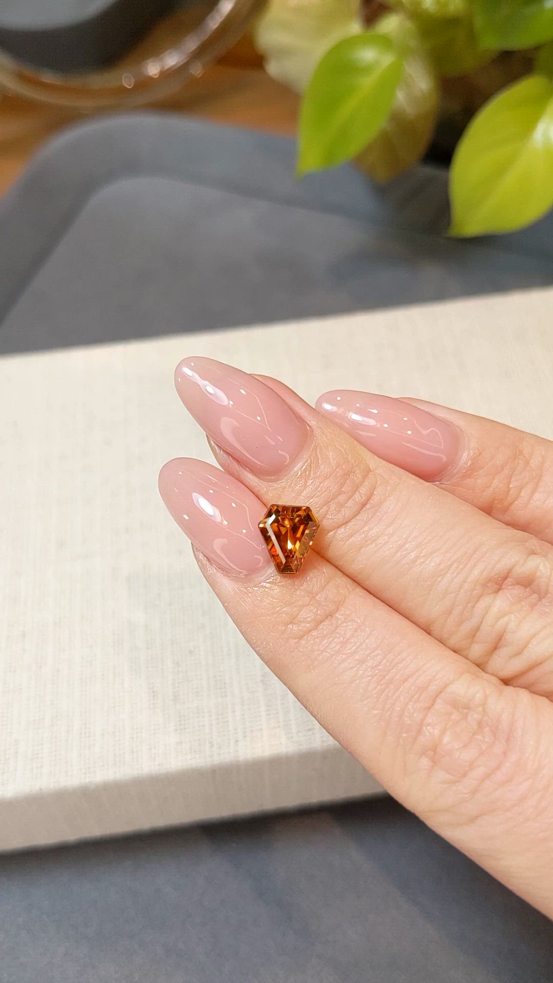 2.58 Ct. Brownish Orange Zircon from Ceylon (Sri Lanka) Size Video