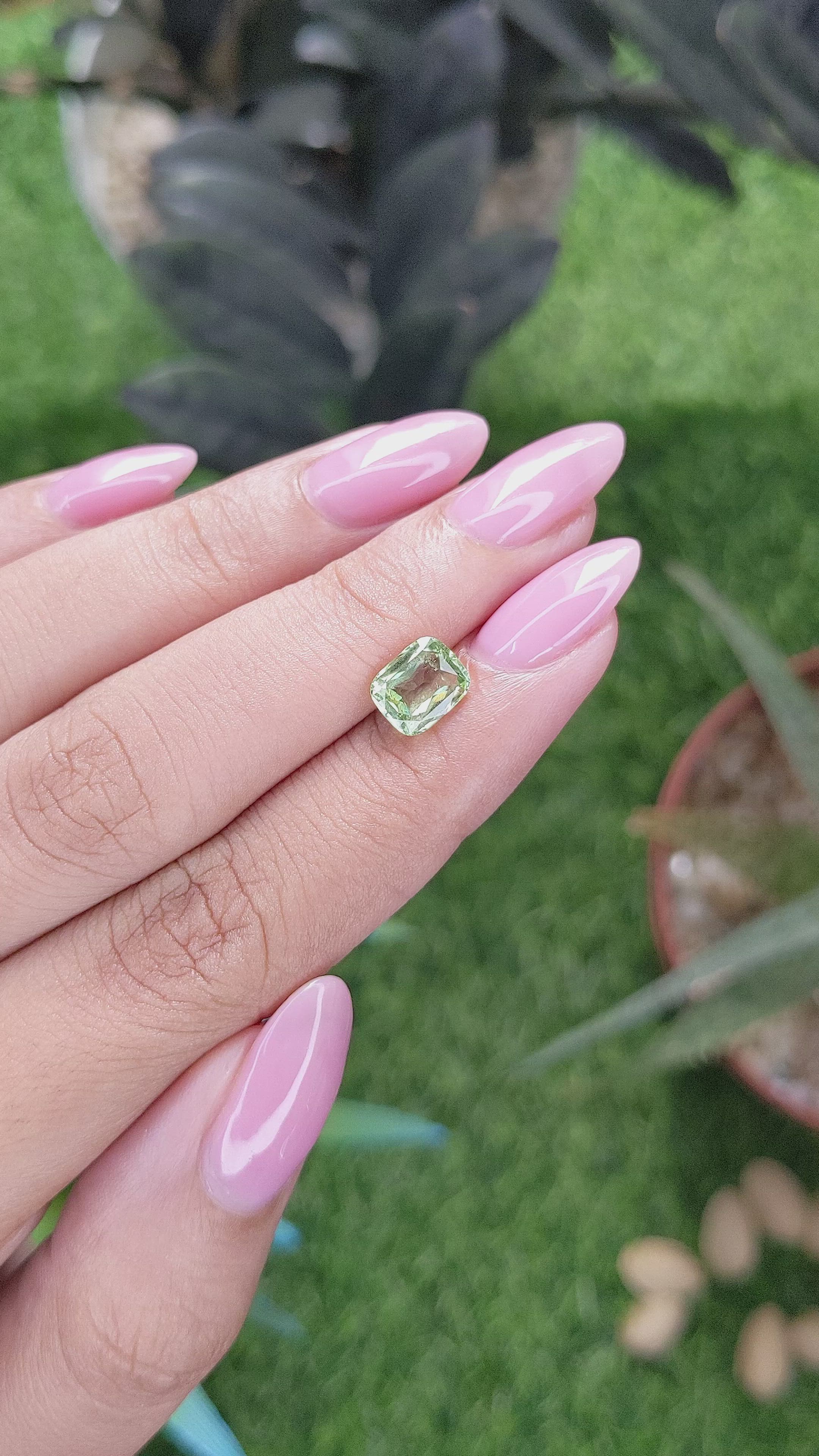 1.37 Ct. Green Tourmaline from Tanzania Size Video