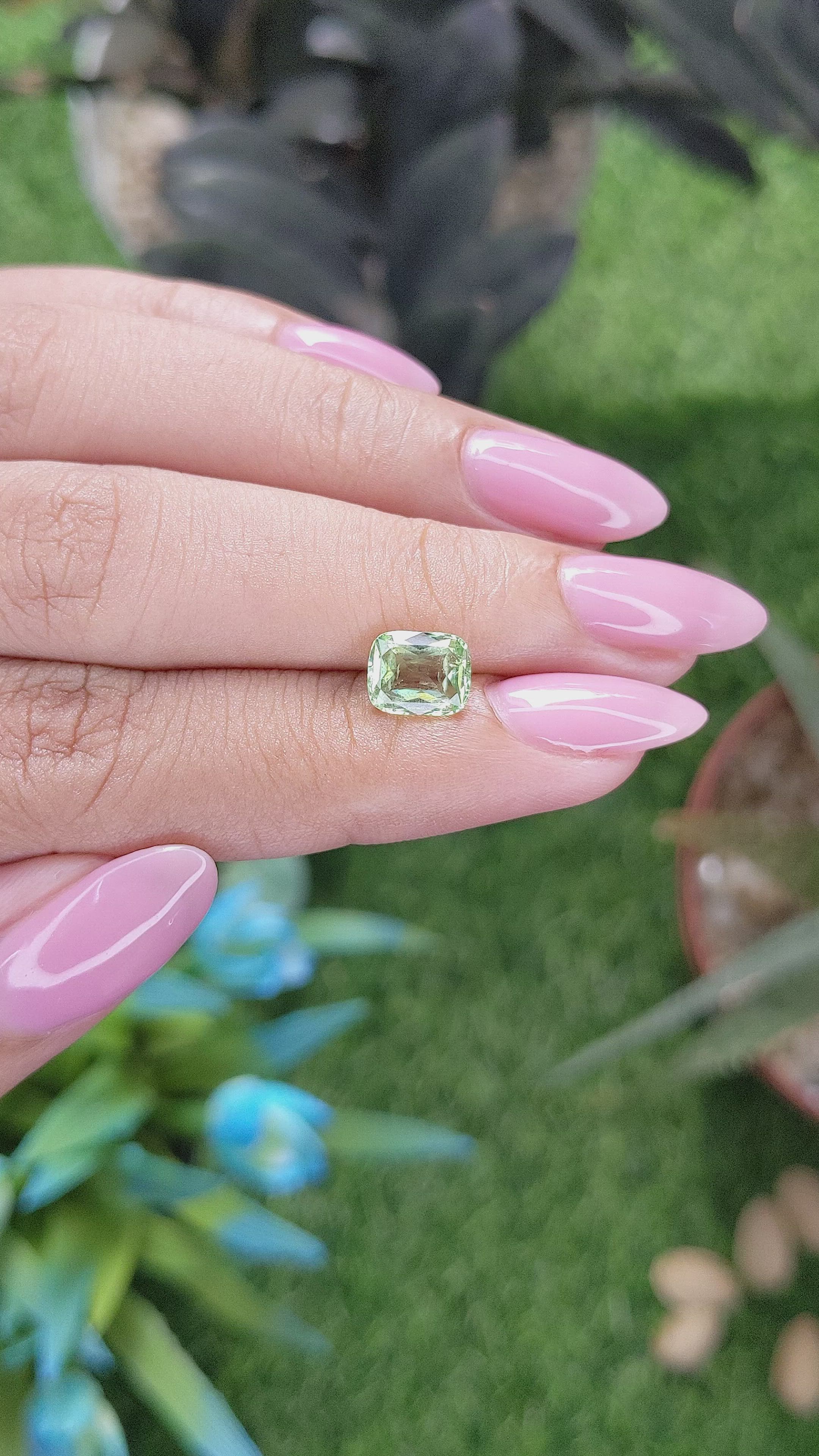 1.37 Ct. Green Tourmaline from Tanzania Size Video