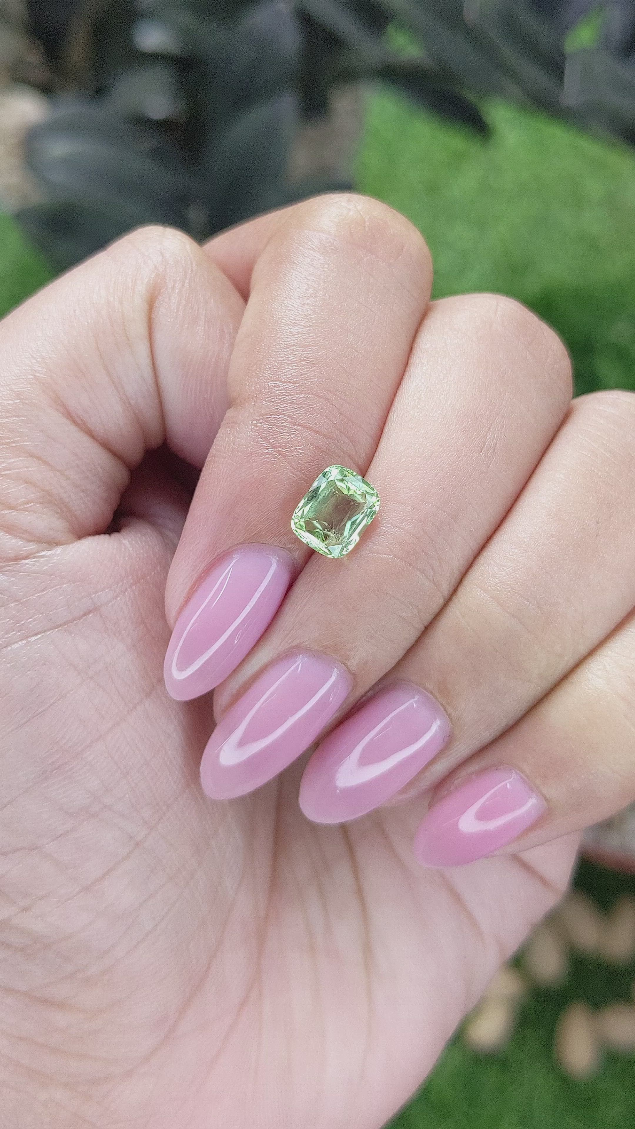 1.37 Ct. Green Tourmaline from Tanzania Size Video