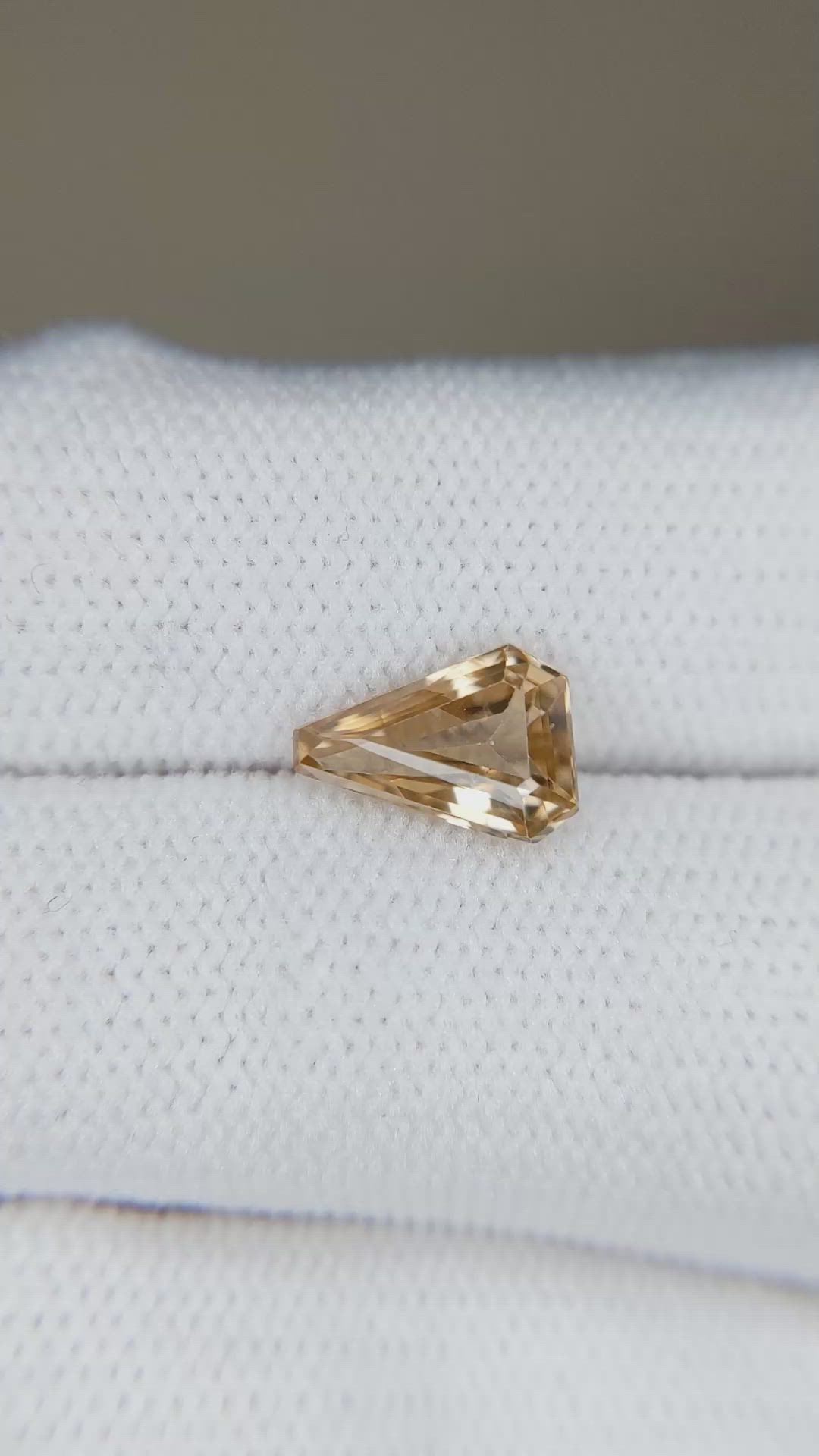 1.98 Ct. Yellow Zircon from Ceylon (Sri Lanka) Size Video