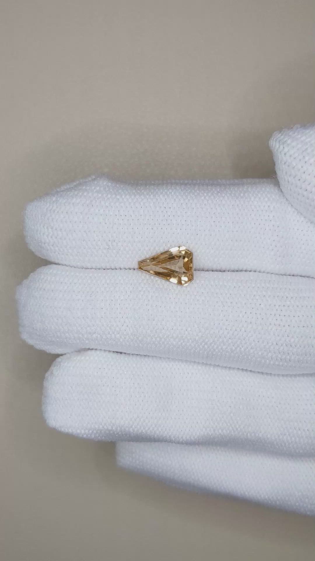 1.98 Ct. Yellow Zircon from Ceylon (Sri Lanka) Size Video