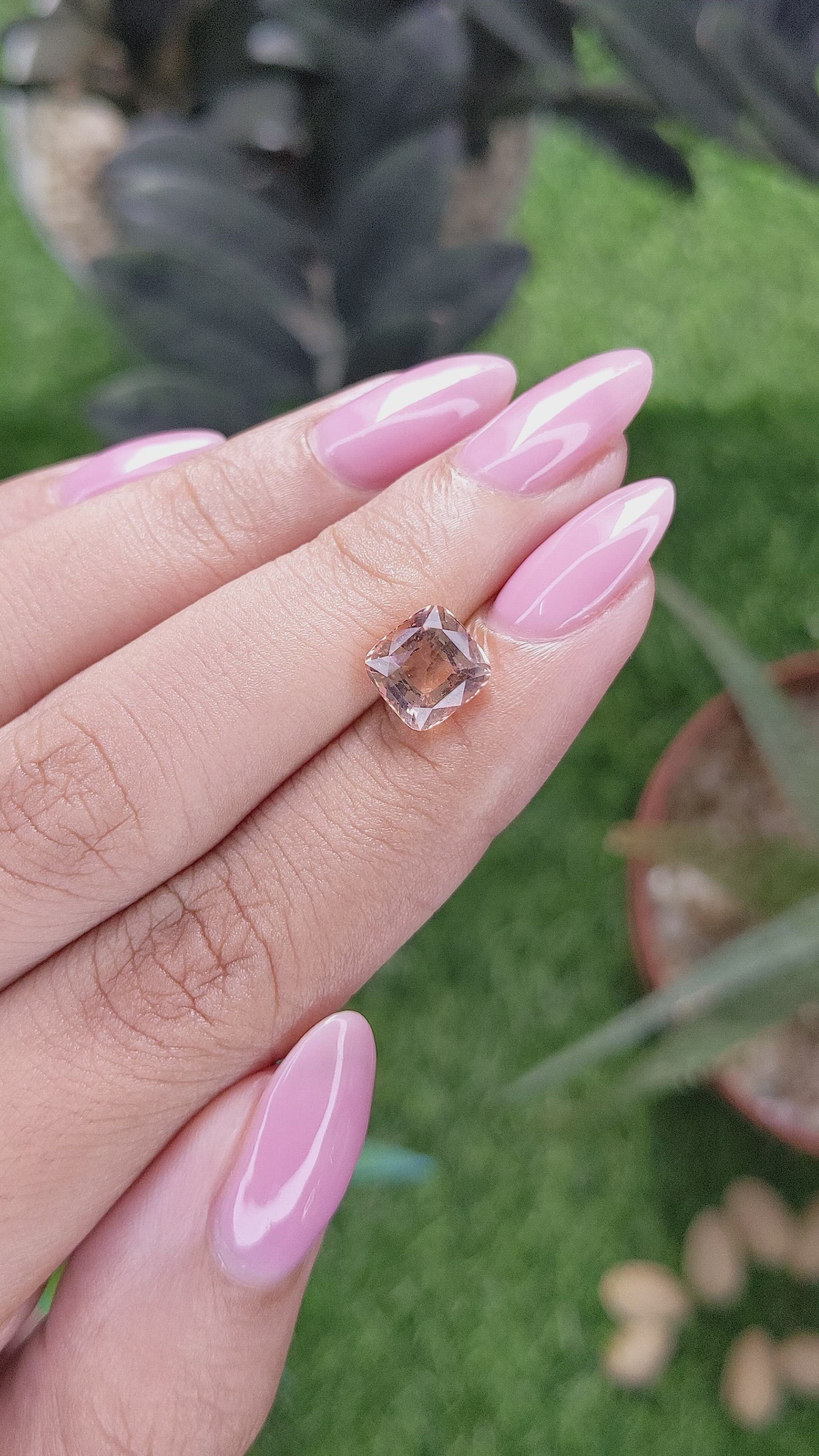 2.13 Ct. Peach Tourmaline from Tanzania Size Video