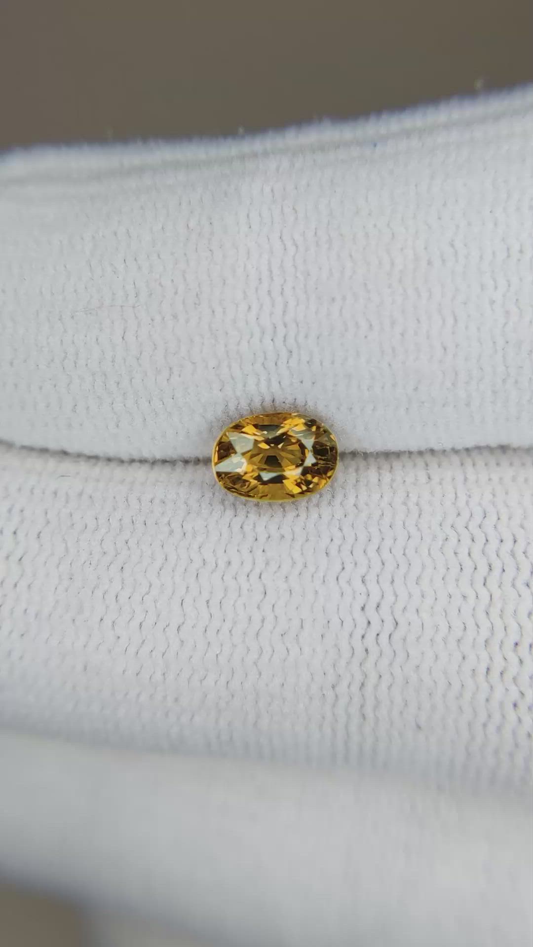 1.25 Ct. Orangish Brown Malaya Garnet from Tanzania Size Video