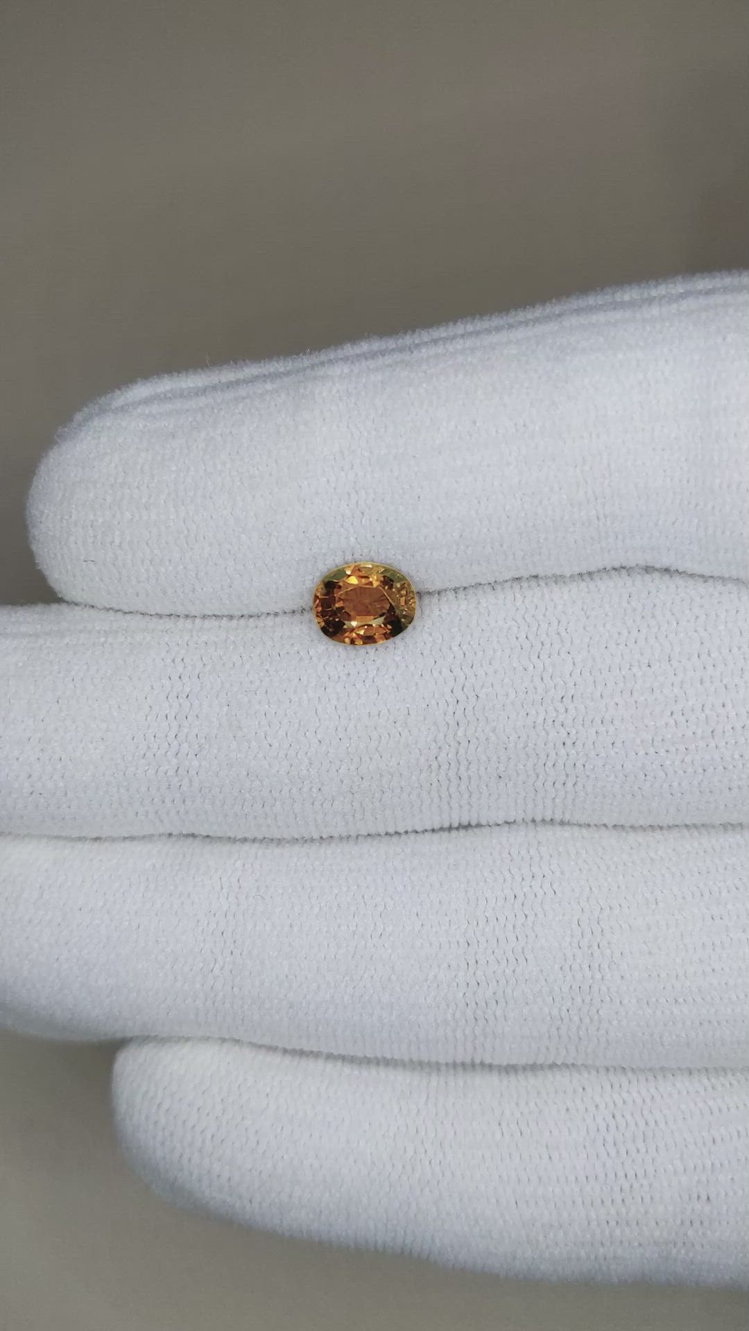 1.25 Ct. Orangish Brown Malaya Garnet from Tanzania Size Video