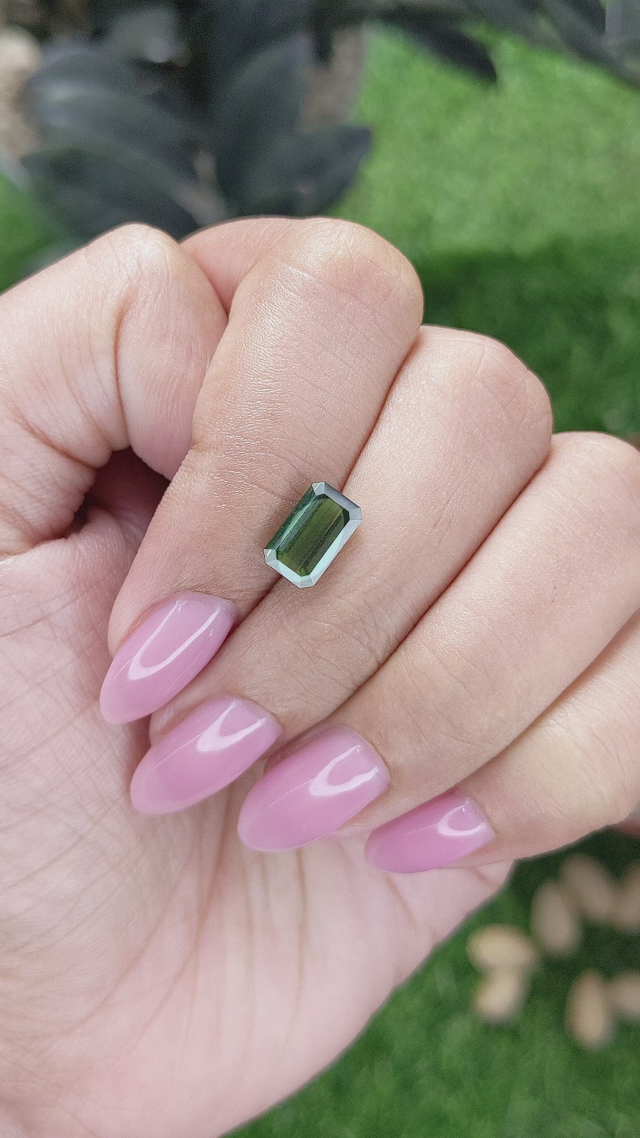 1.76 Ct. Green Tourmaline from Tanzania Size Video