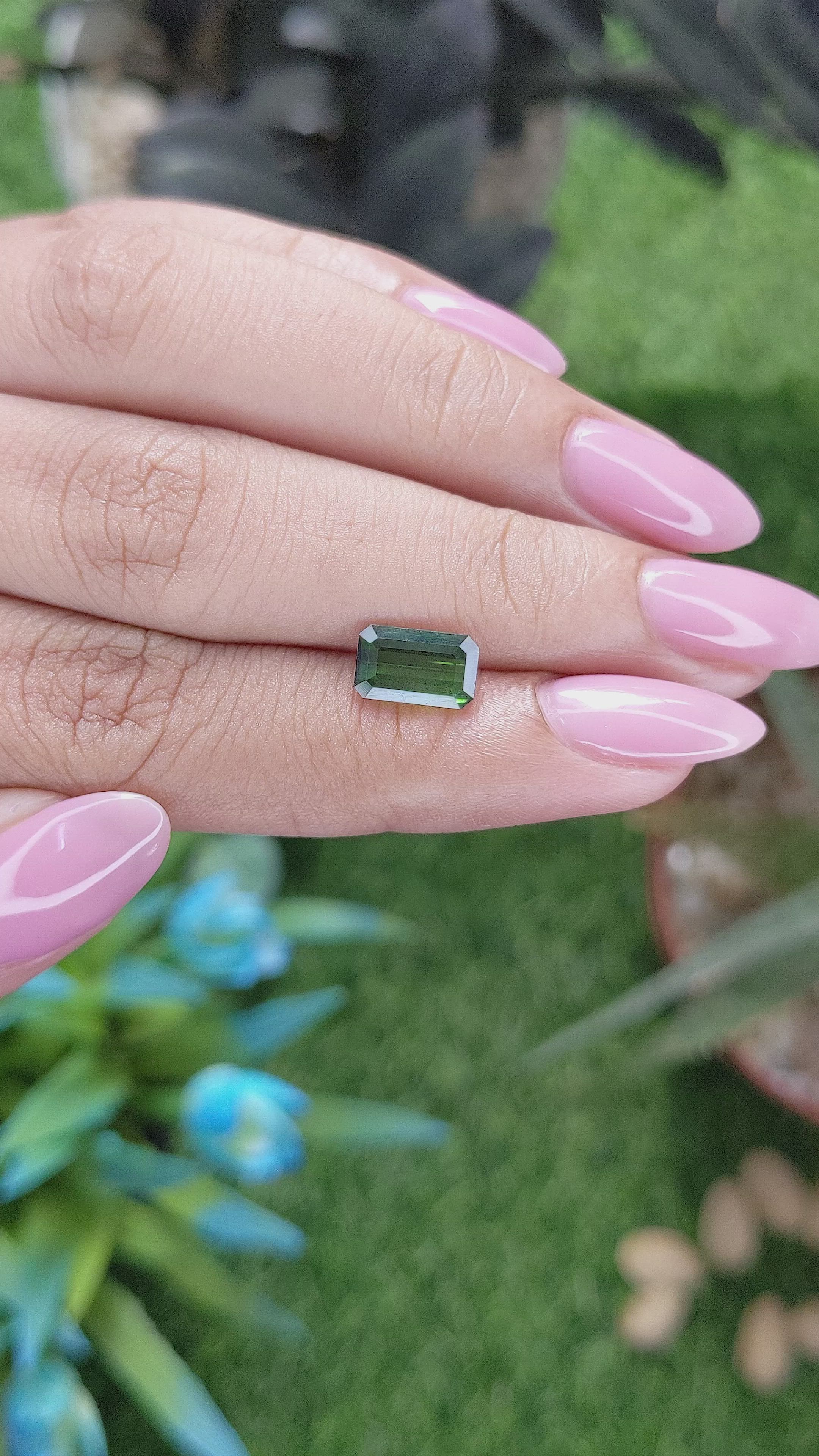 1.76 Ct. Green Tourmaline from Tanzania Size Video