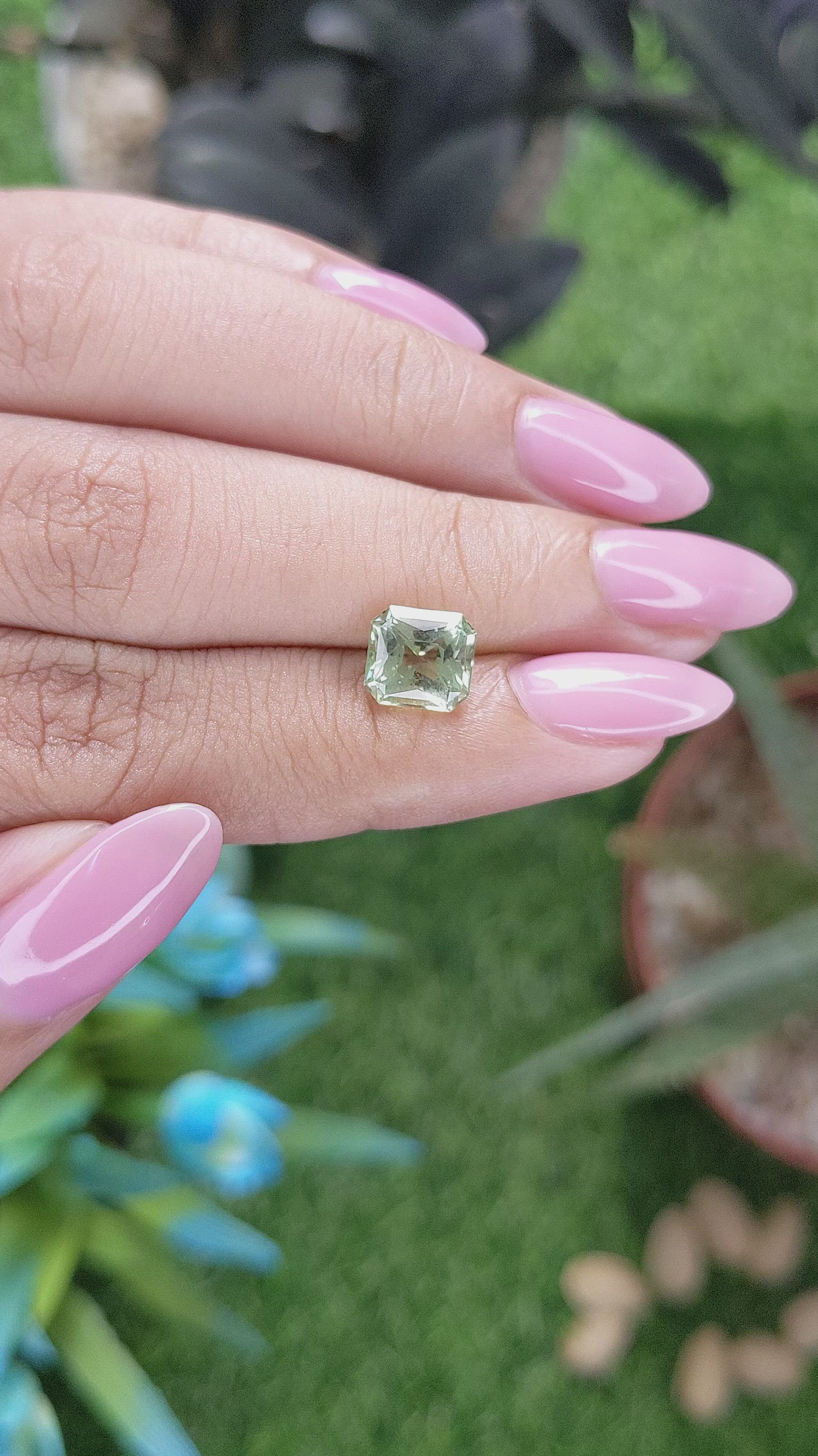 2.10 Ct. Green Tourmaline from Tanzania Size Video