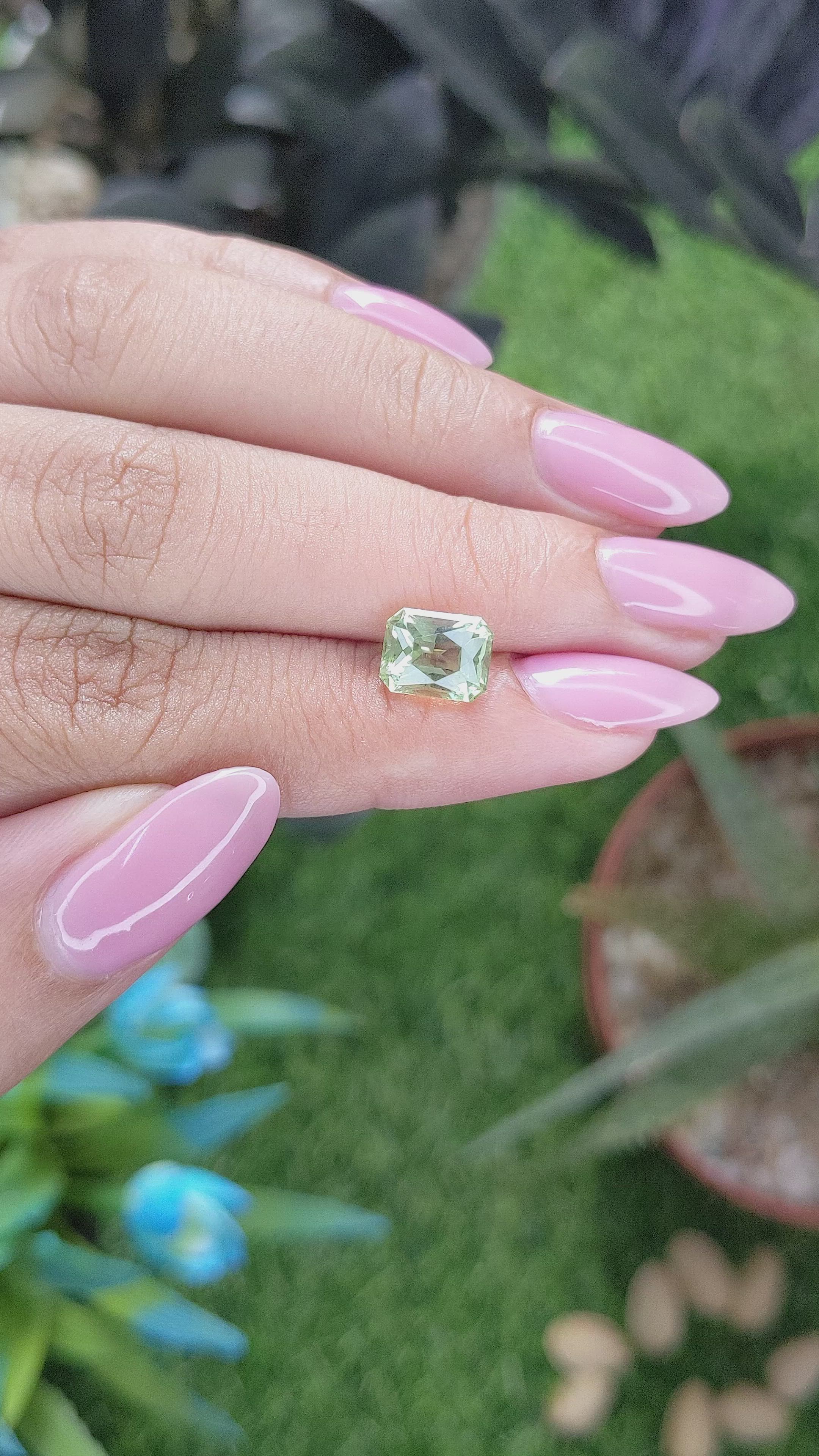 2.25 Ct. Green Tourmaline from Tanzania Size Video