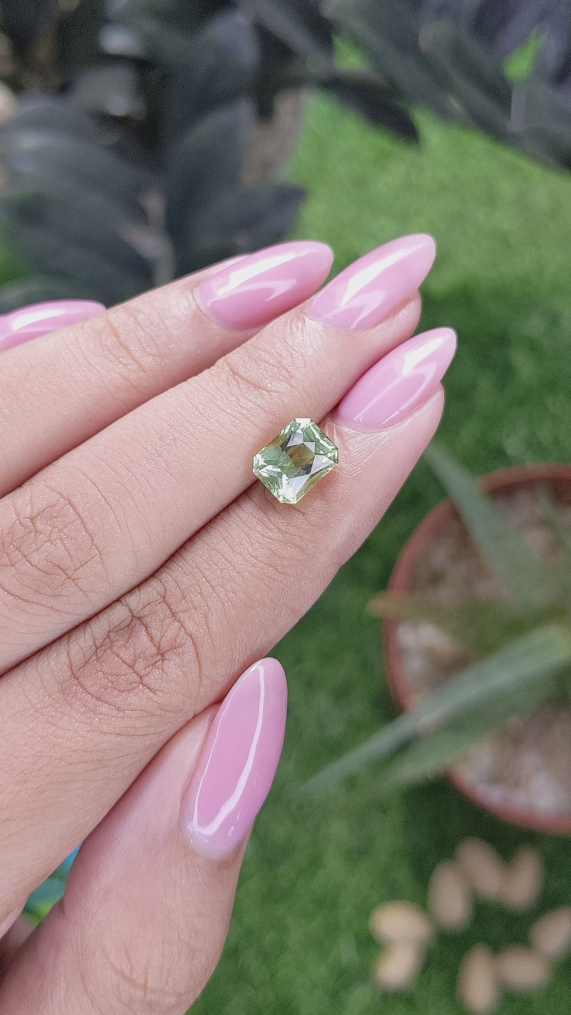 2.25 Ct. Green Tourmaline from Tanzania Size Video