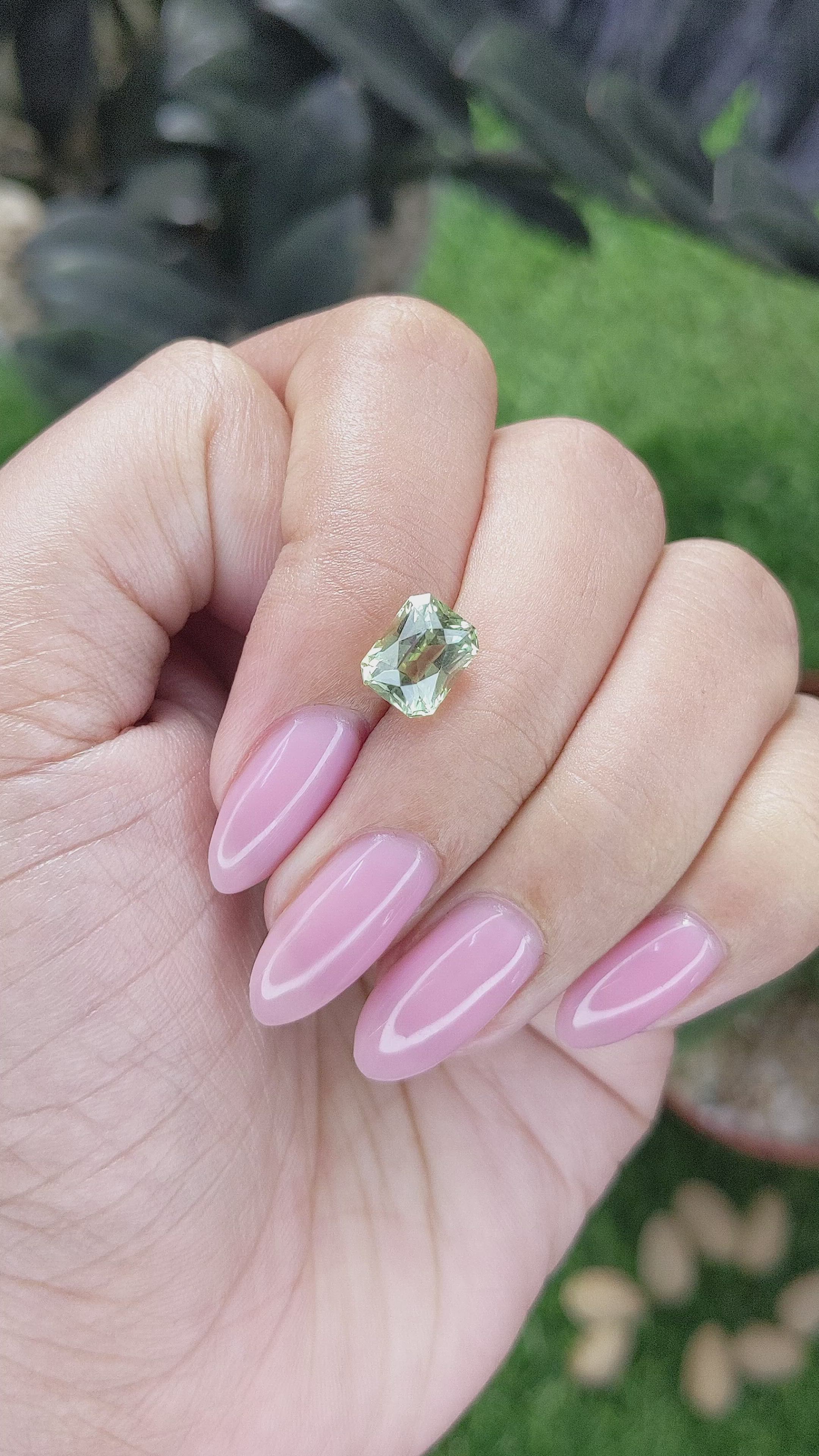 2.25 Ct. Green Tourmaline from Tanzania Size Video