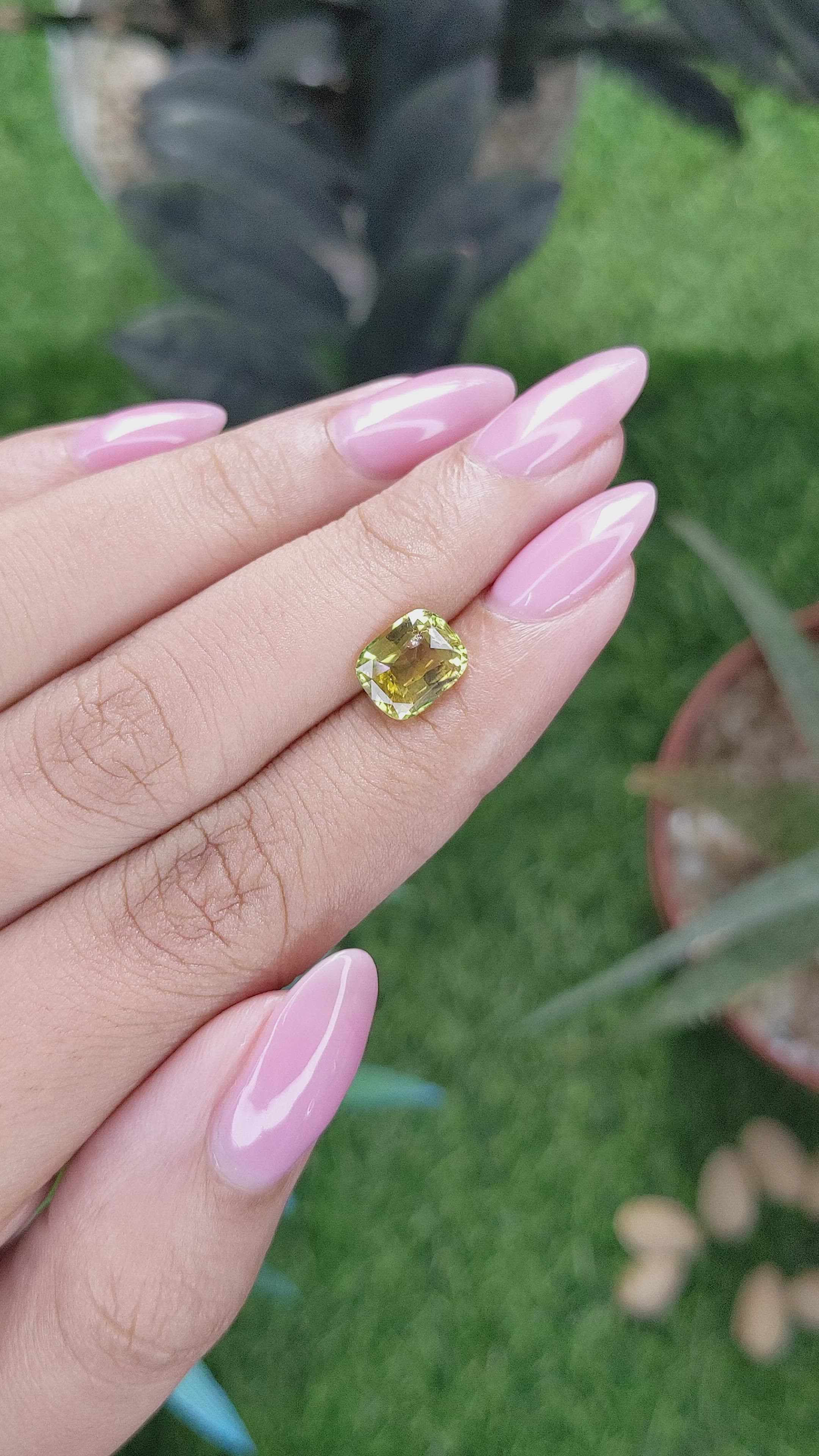 1.79 Ct. Greenish Yellow Tourmaline from Tanzania Size Video