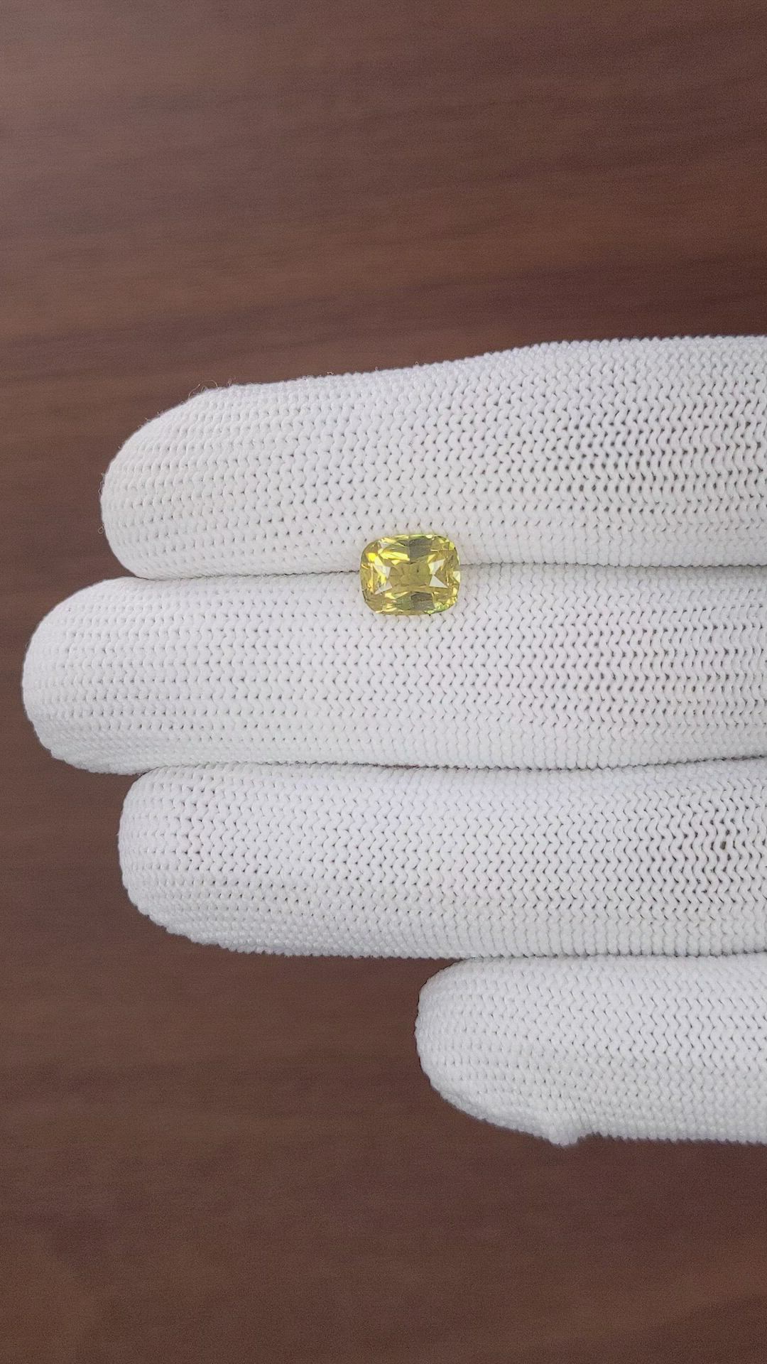 1.79 Ct. Greenish Yellow Tourmaline from Tanzania Size Video
