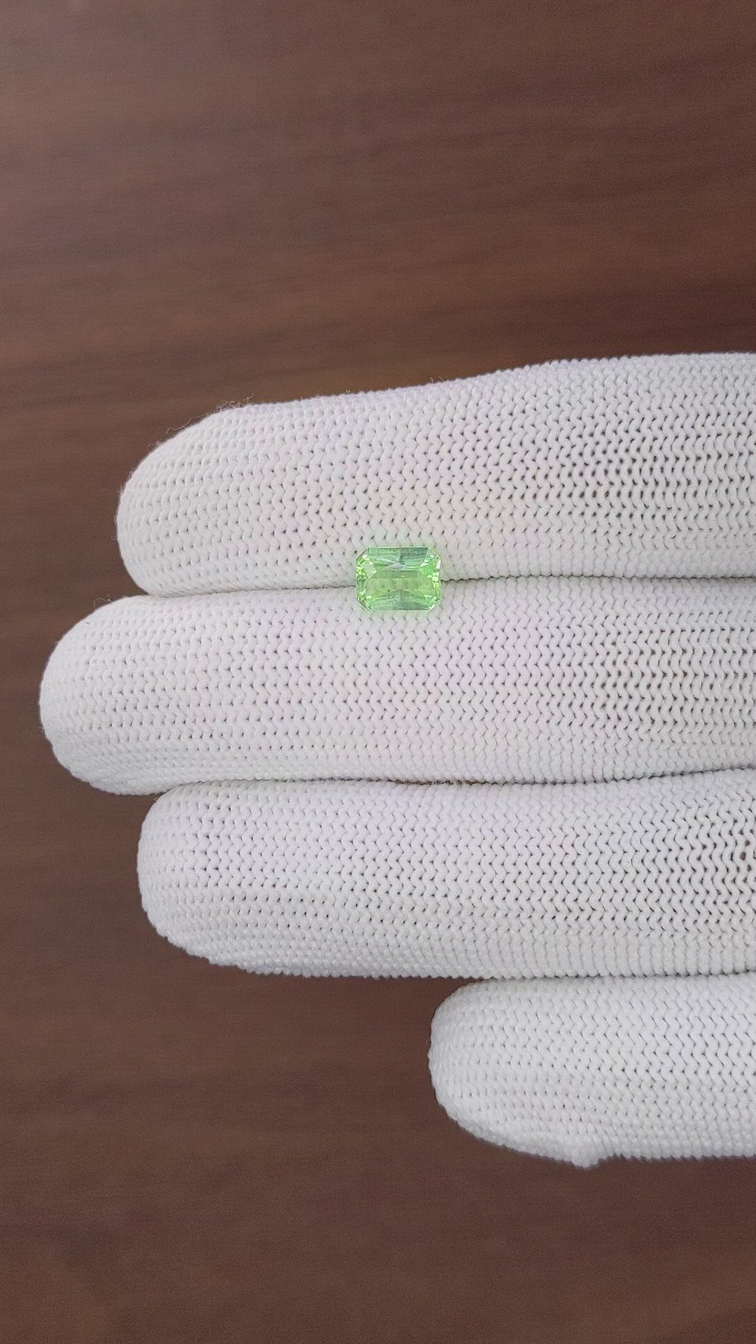 1.37 Ct. Green Tourmaline from Tanzania Size Video