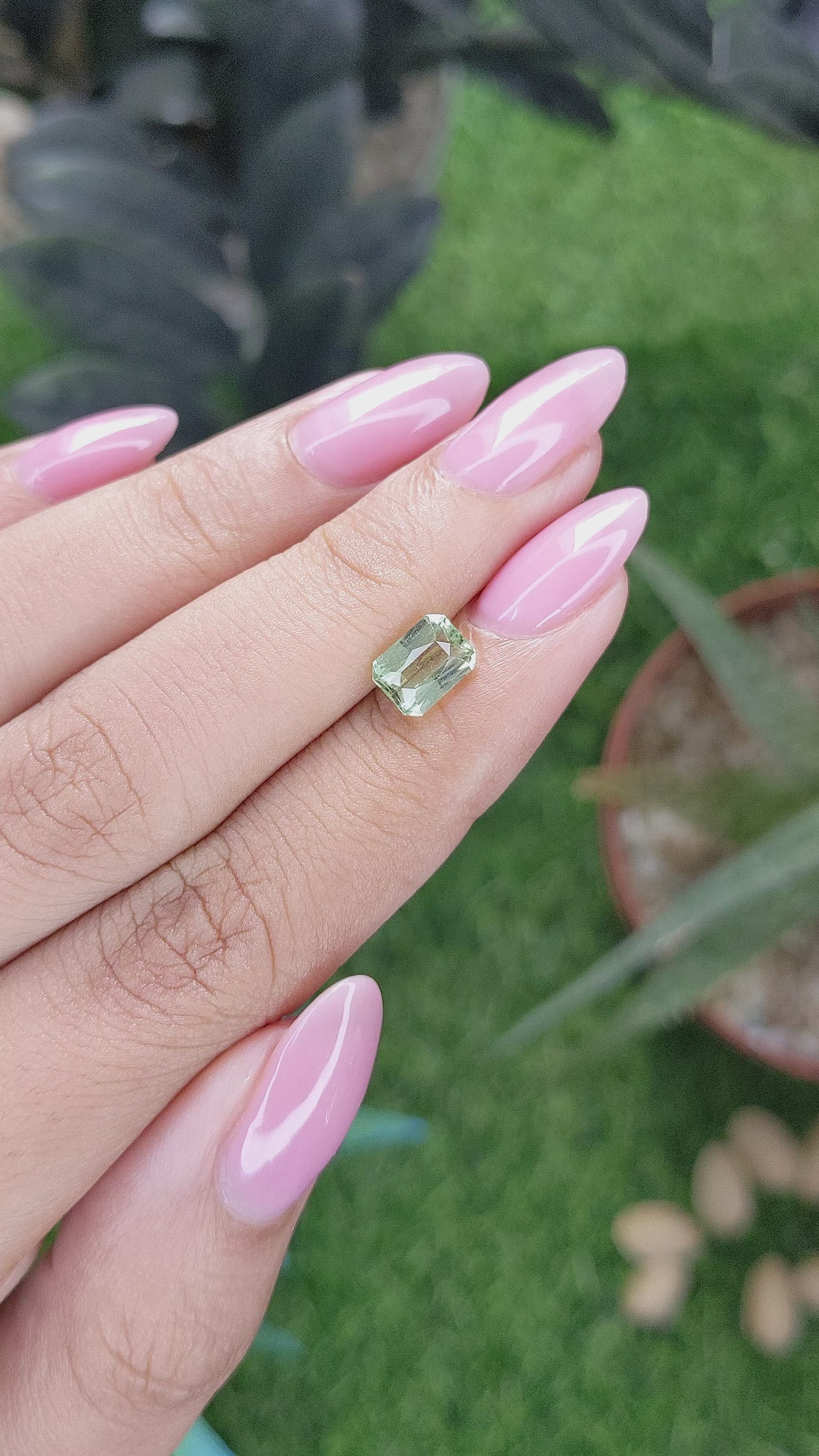 1.37 Ct. Green Tourmaline from Tanzania Size Video