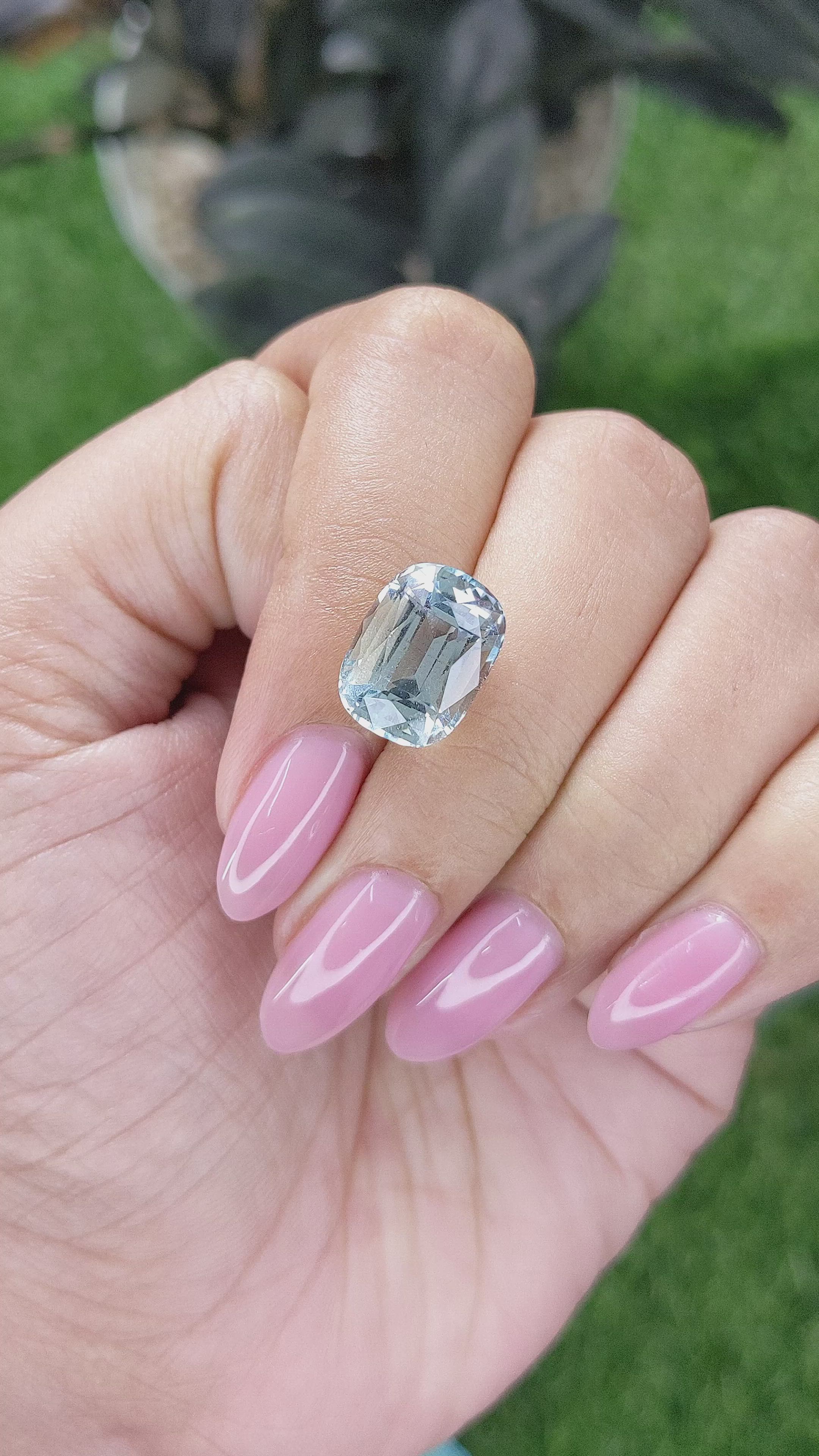 7.70 Ct. Blue Aquamarine from Tanzania Size Video