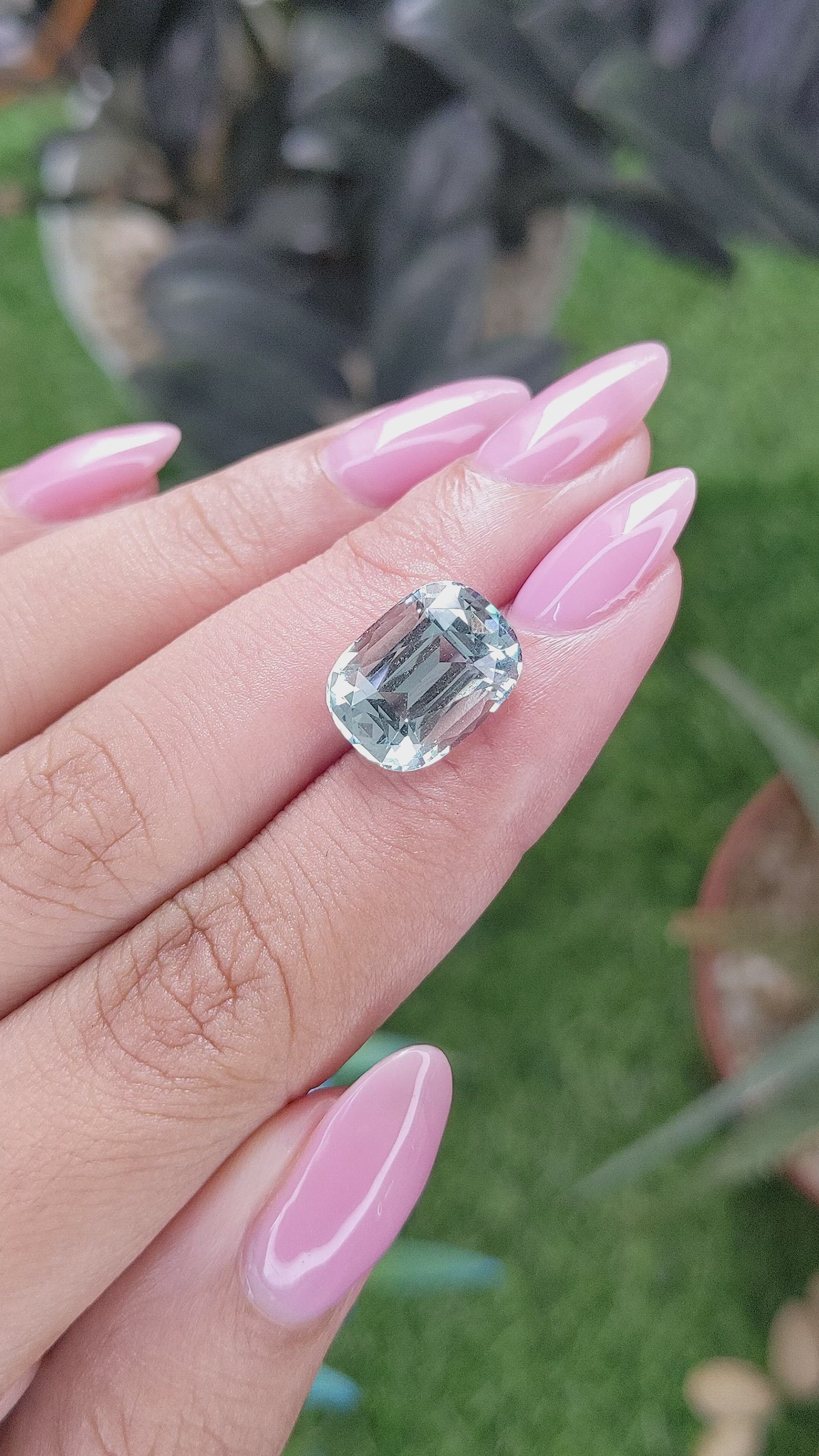7.70 Ct. Blue Aquamarine from Tanzania Size Video