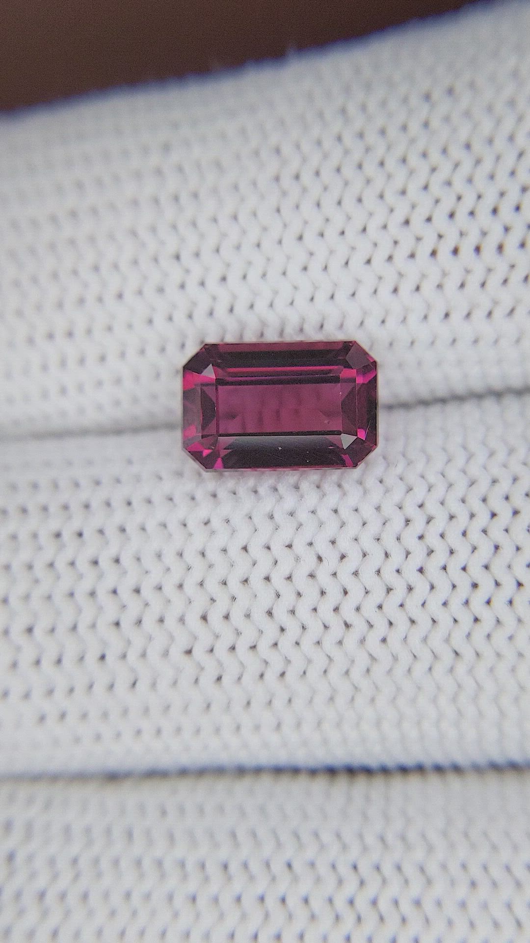 2.96 Ct. Purplish Pink Garnet from Tanzania Size Video