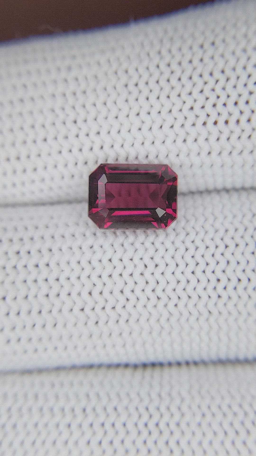 3.03 Ct. Purplish Red Garnet from Tanzania Size Video