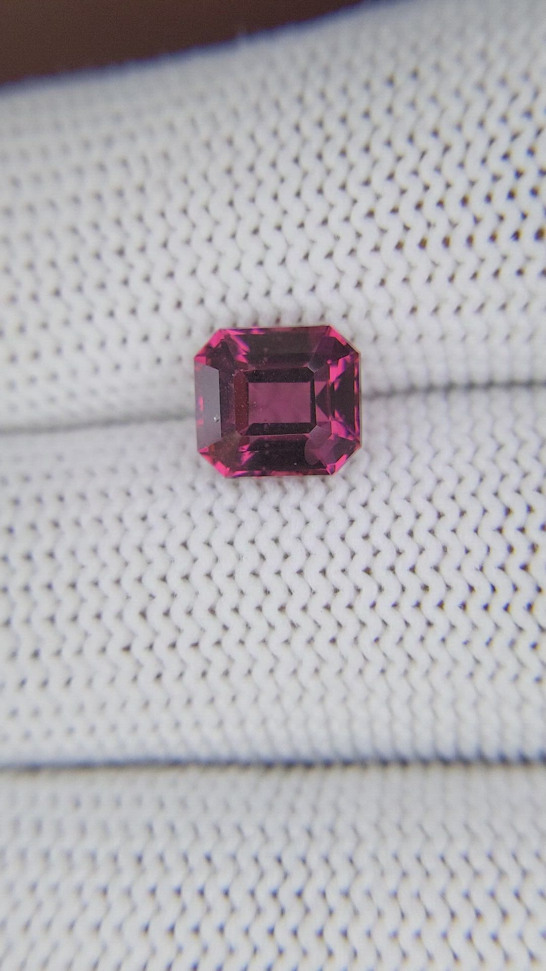 2.52 Ct. Pinkish Purple Garnet from Tanzania Size Video