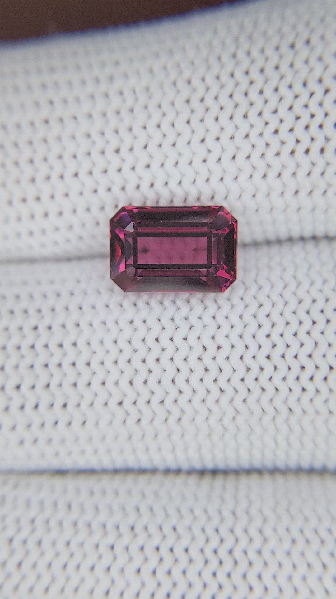 3.04 Ct. Purplish Red Garnet from Tanzania Size Video