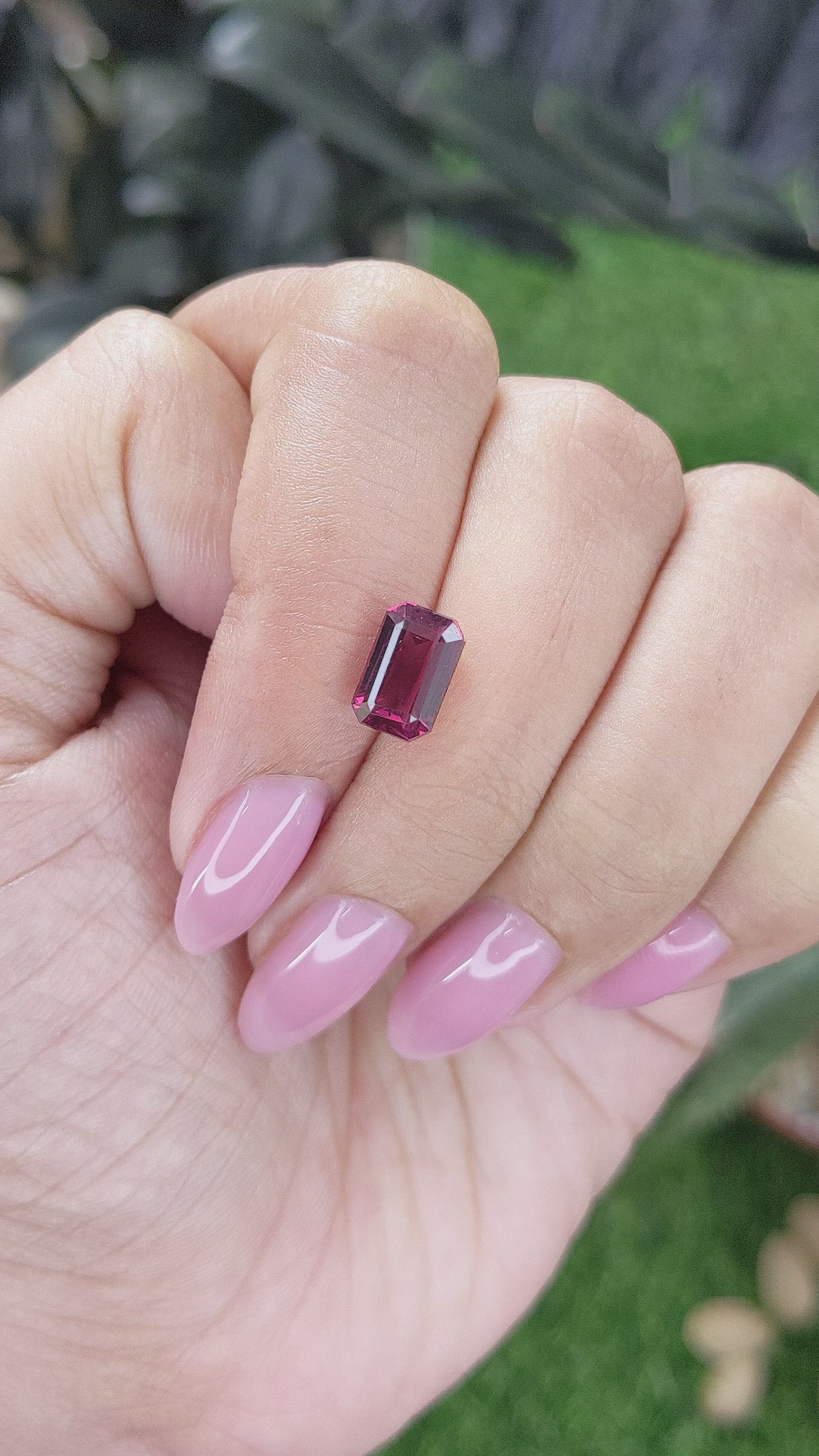 2.61 Ct. Reddish Pink Garnet from Tanzania Size Video