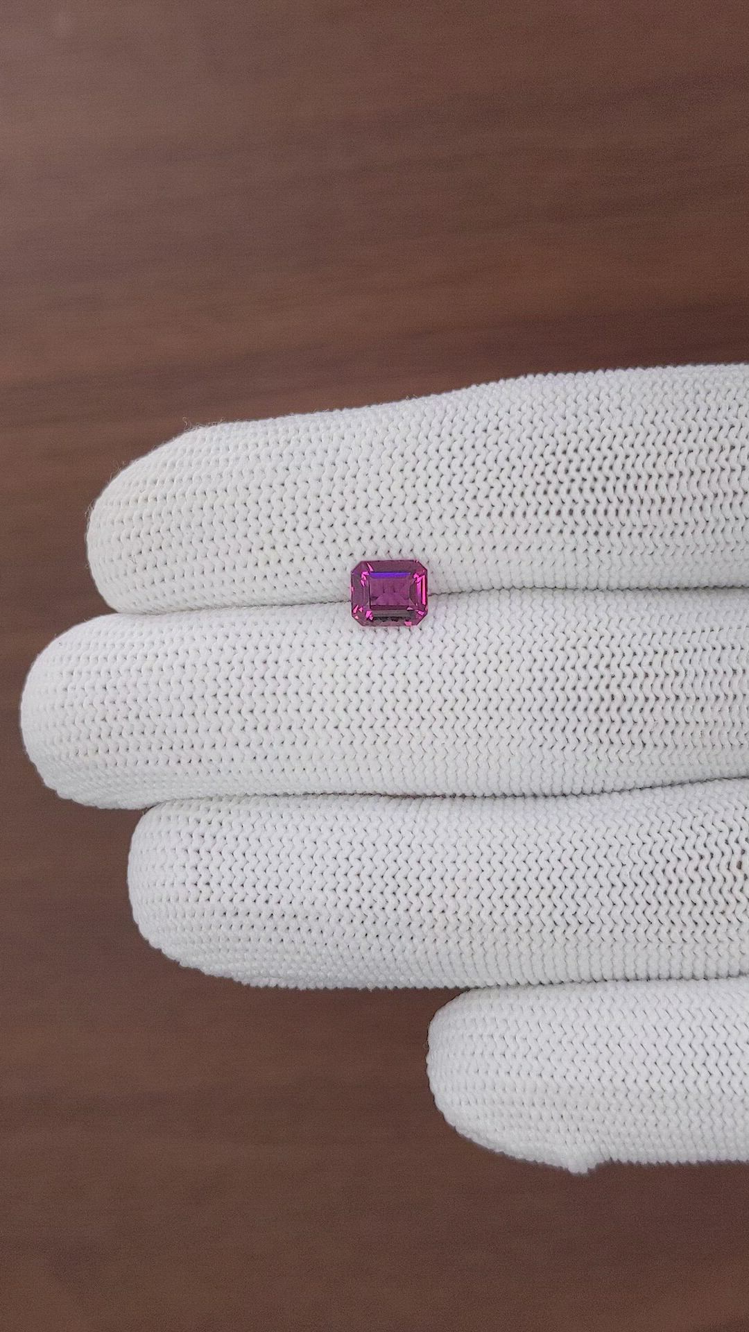 1.38 Ct. Purplish Pink Garnet from Tanzania Size Video