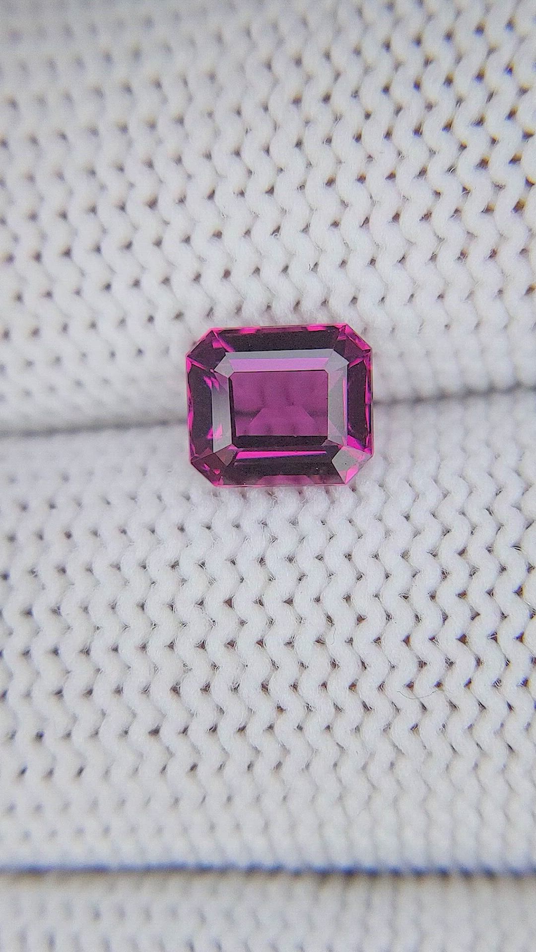 1.38 Ct. Purplish Pink Garnet from Tanzania Size Video
