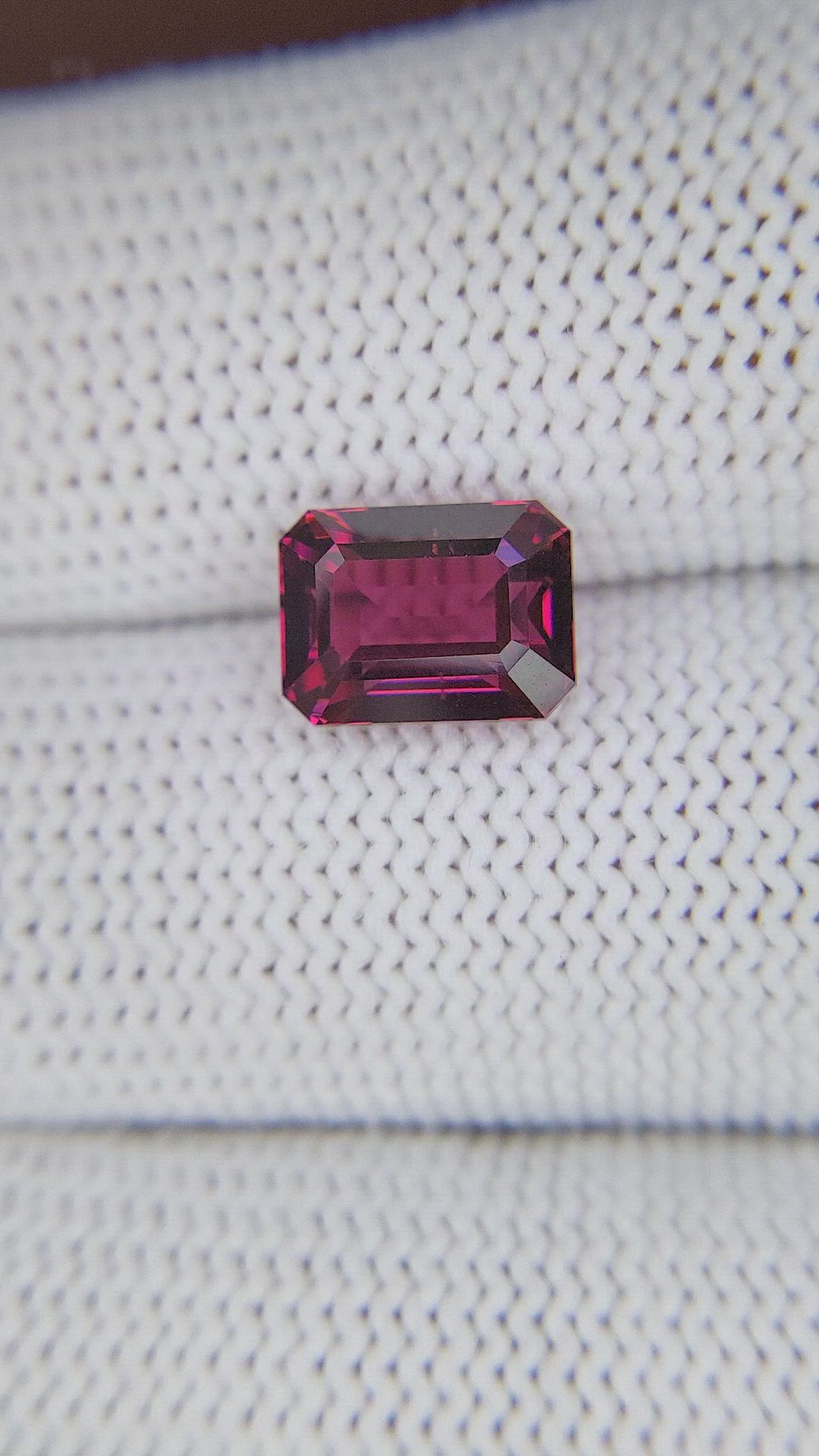 3.22 Ct. Purplish Pink Garnet from Tanzania Size Video