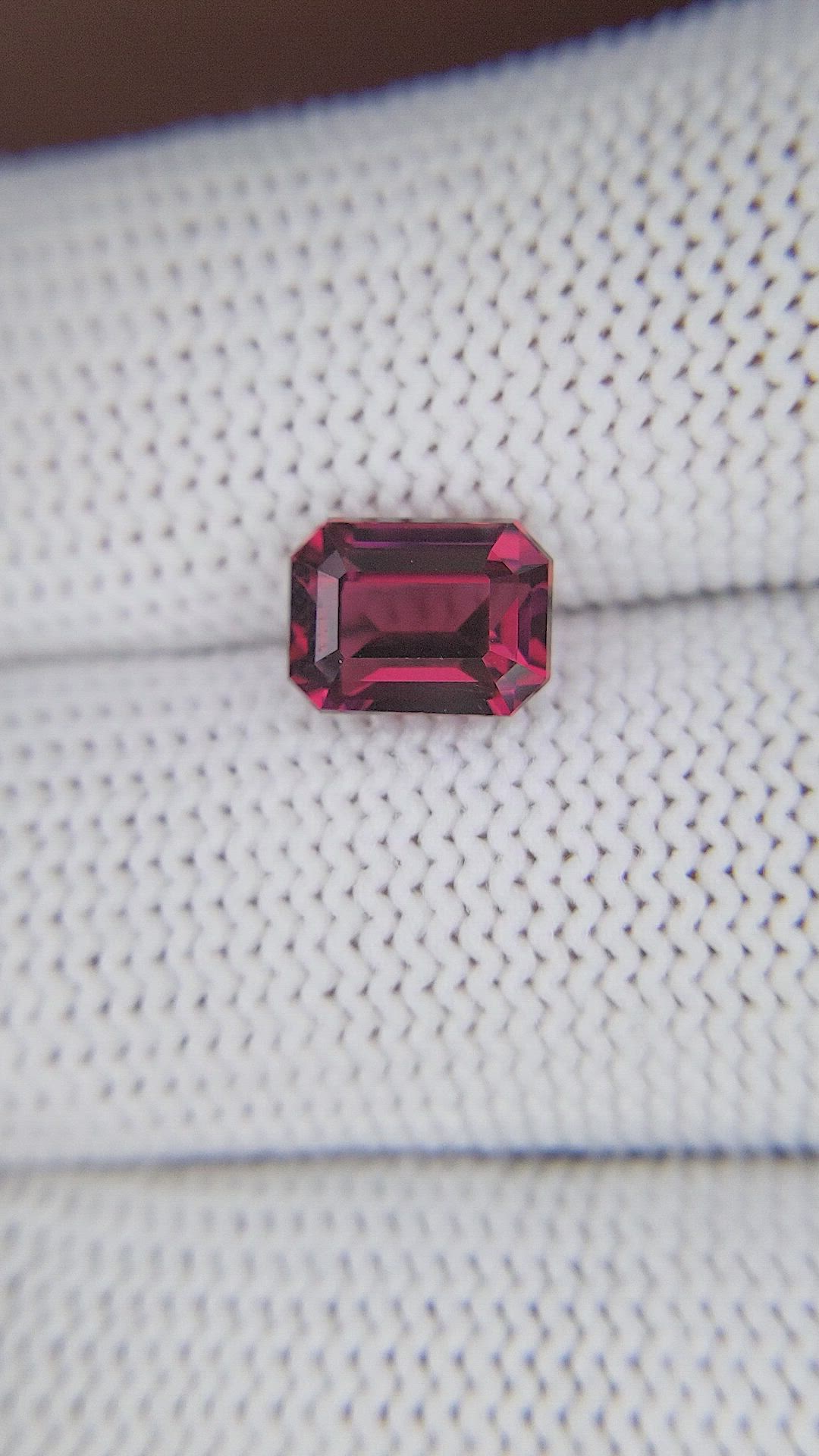 2.51 Ct. Purplish Red Garnet from Tanzania Size Video