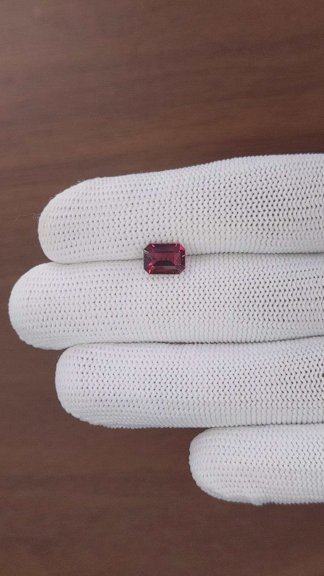 2.51 Ct. Purplish Red Garnet from Tanzania Size Video