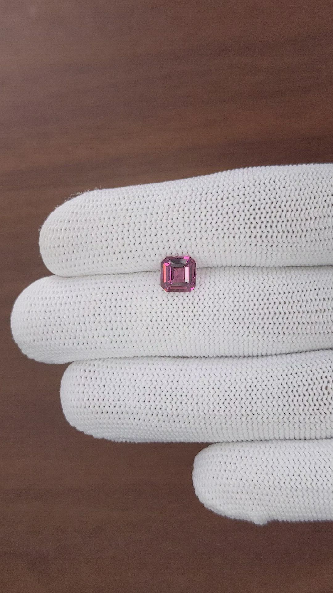 1.90 Ct. Purplish Pink Garnet from Tanzania Size Video