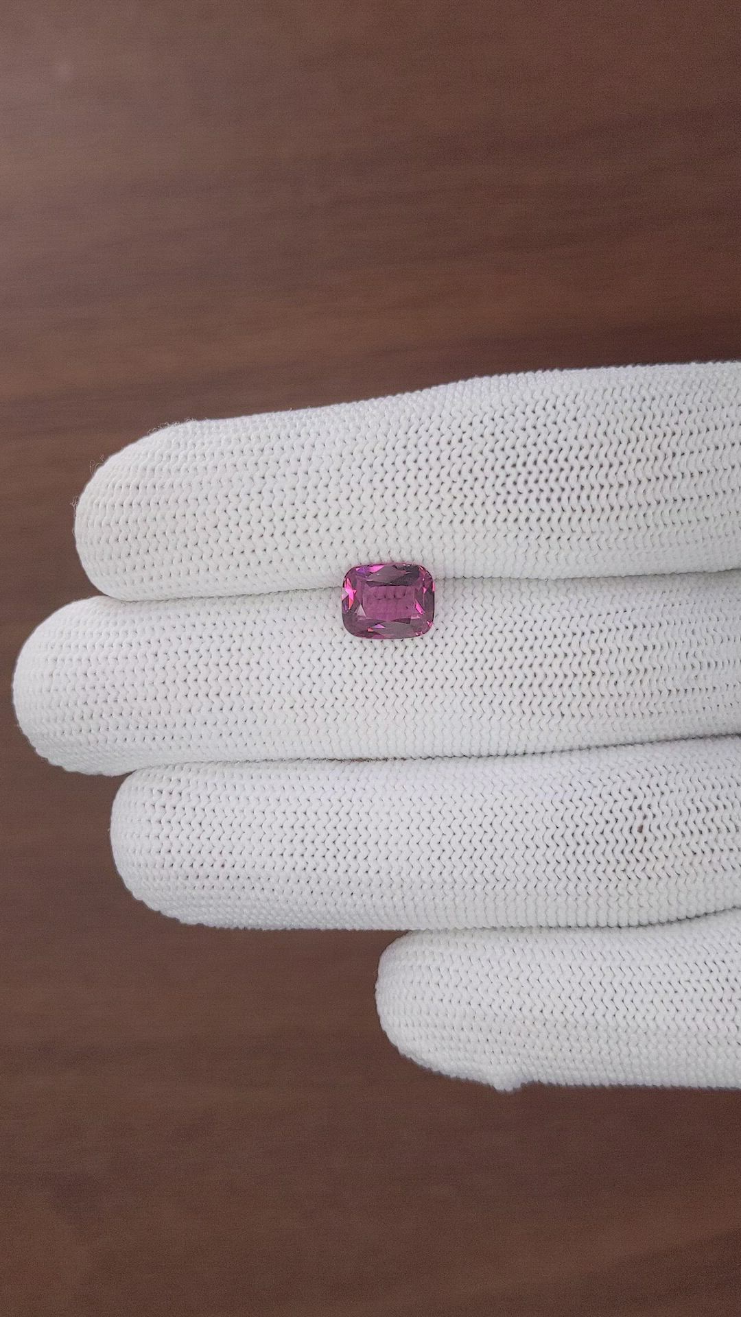 2.85 Ct. Pinkish Purple Garnet from Tanzania Size Video