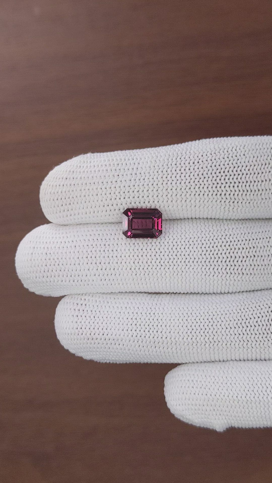 3.19 Ct. Reddish Purple Garnet from Tanzania Size Video