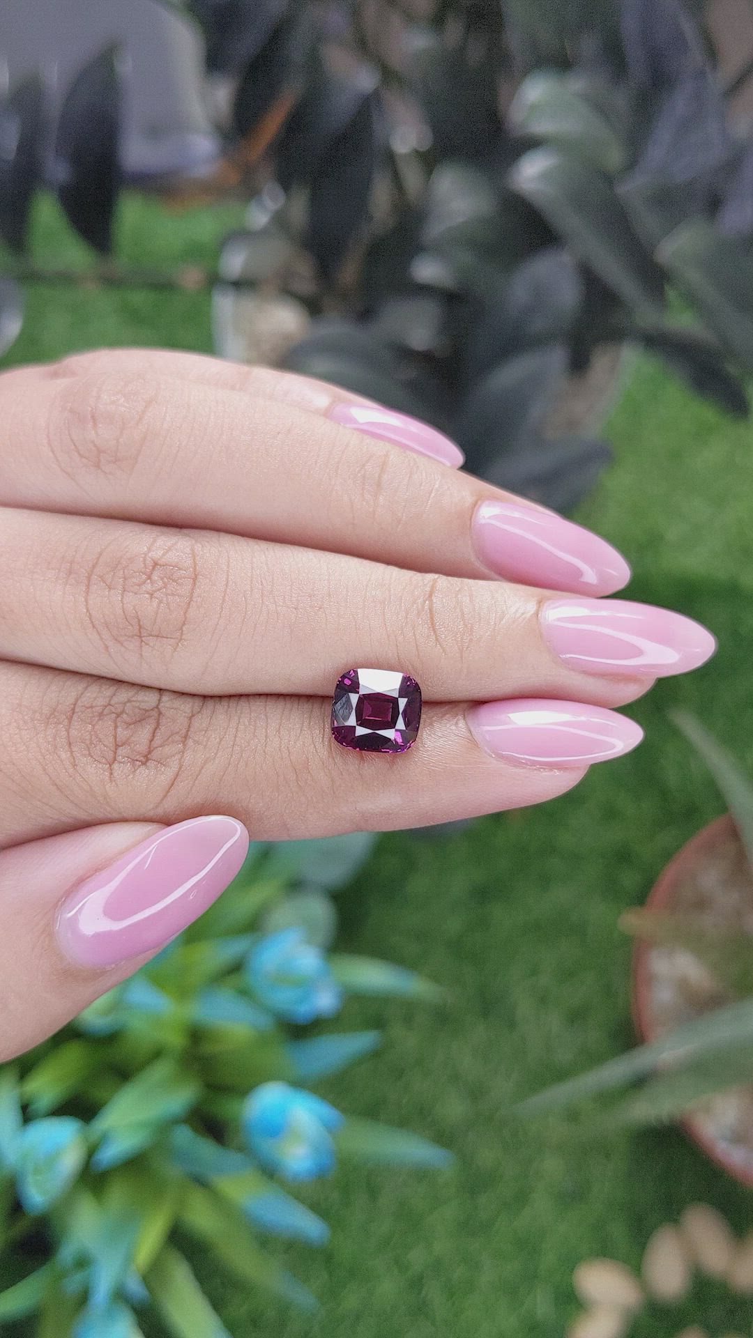 3.30 Ct. Reddish Pink Garnet from Tanzania Size Video