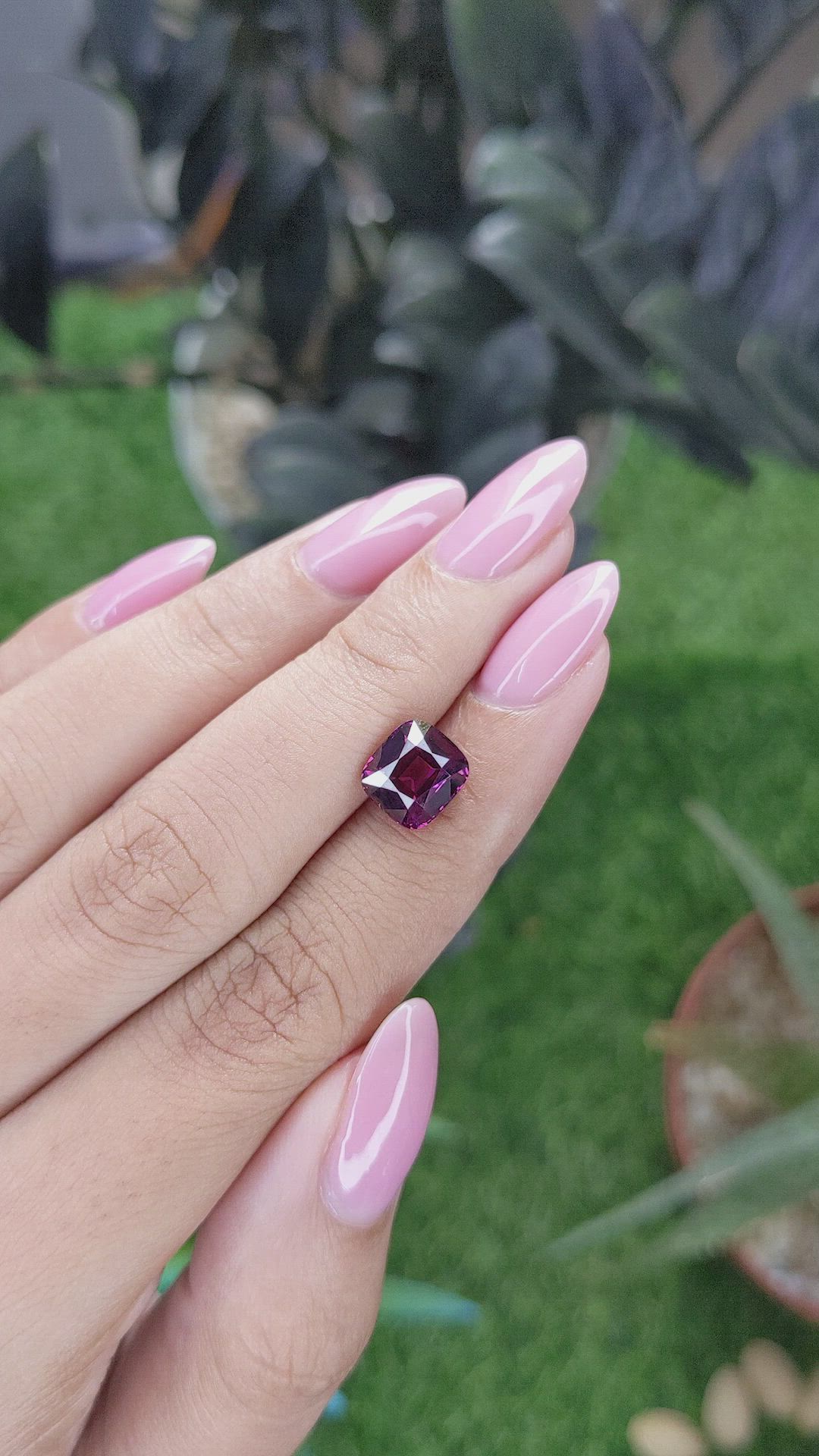 3.30 Ct. Reddish Pink Garnet from Tanzania Size Video