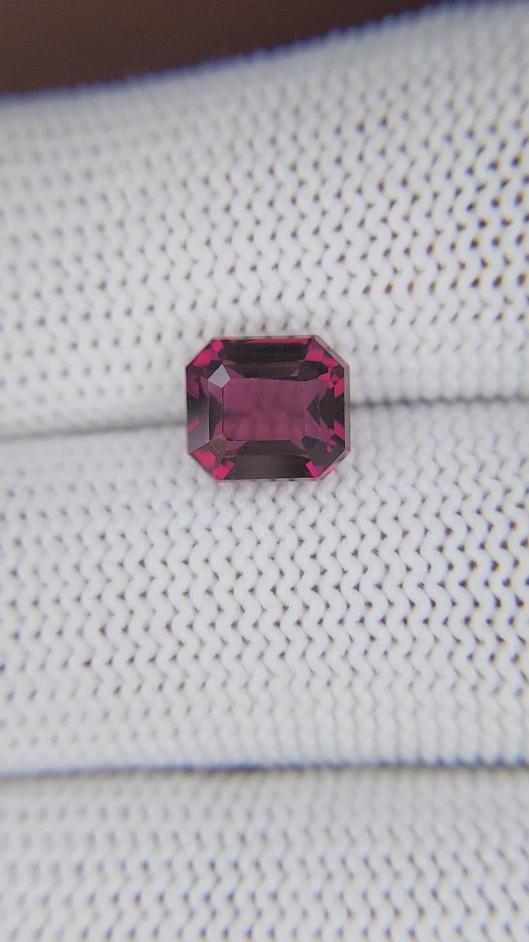 2.87 Ct. Purplish Pink Garnet from Tanzania Size Video