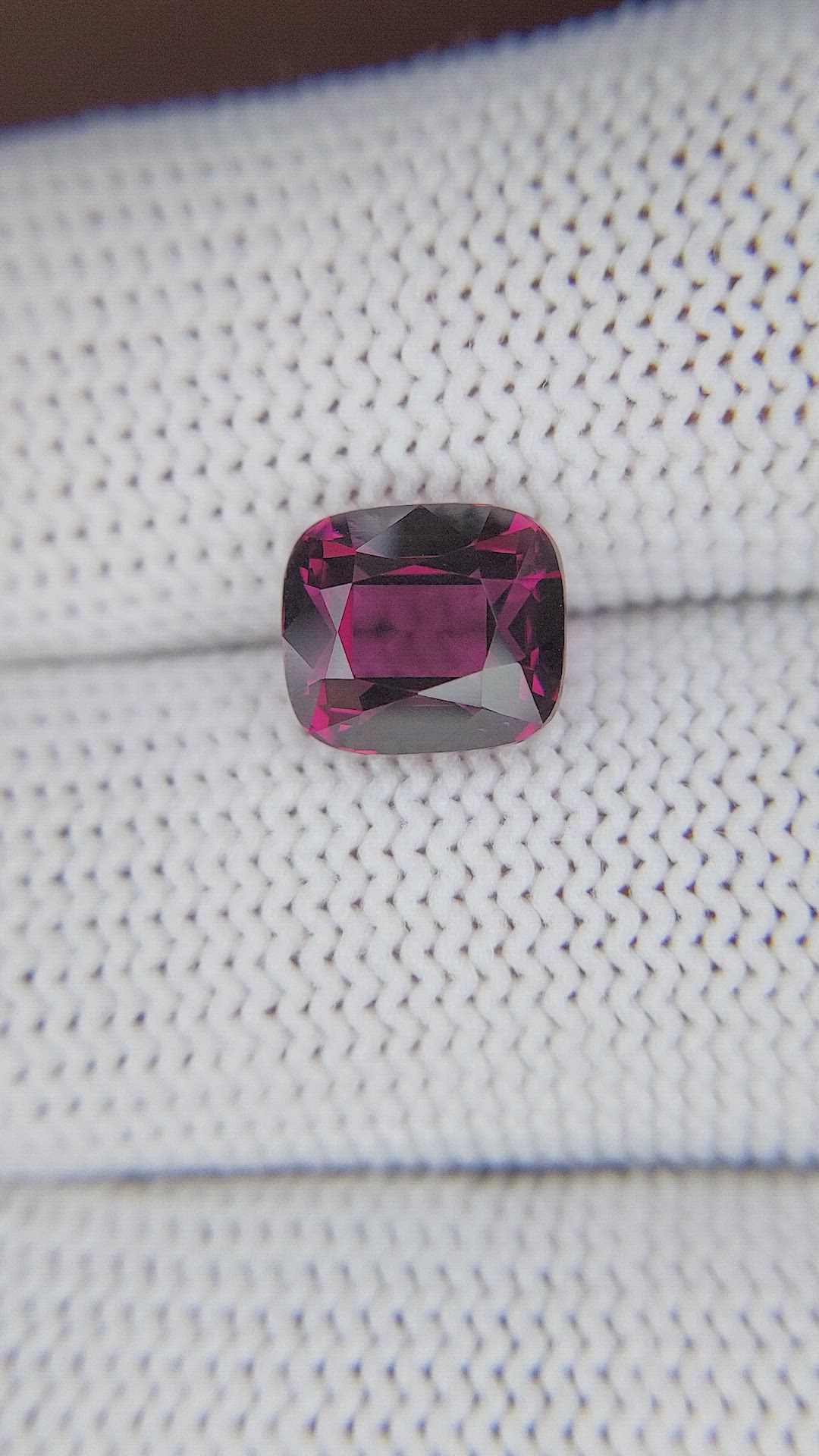 3.70 Ct. Purplish Pink Garnet from Tanzania Size Video