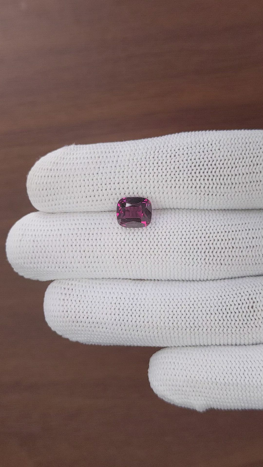 3.70 Ct. Purplish Pink Garnet from Tanzania Size Video