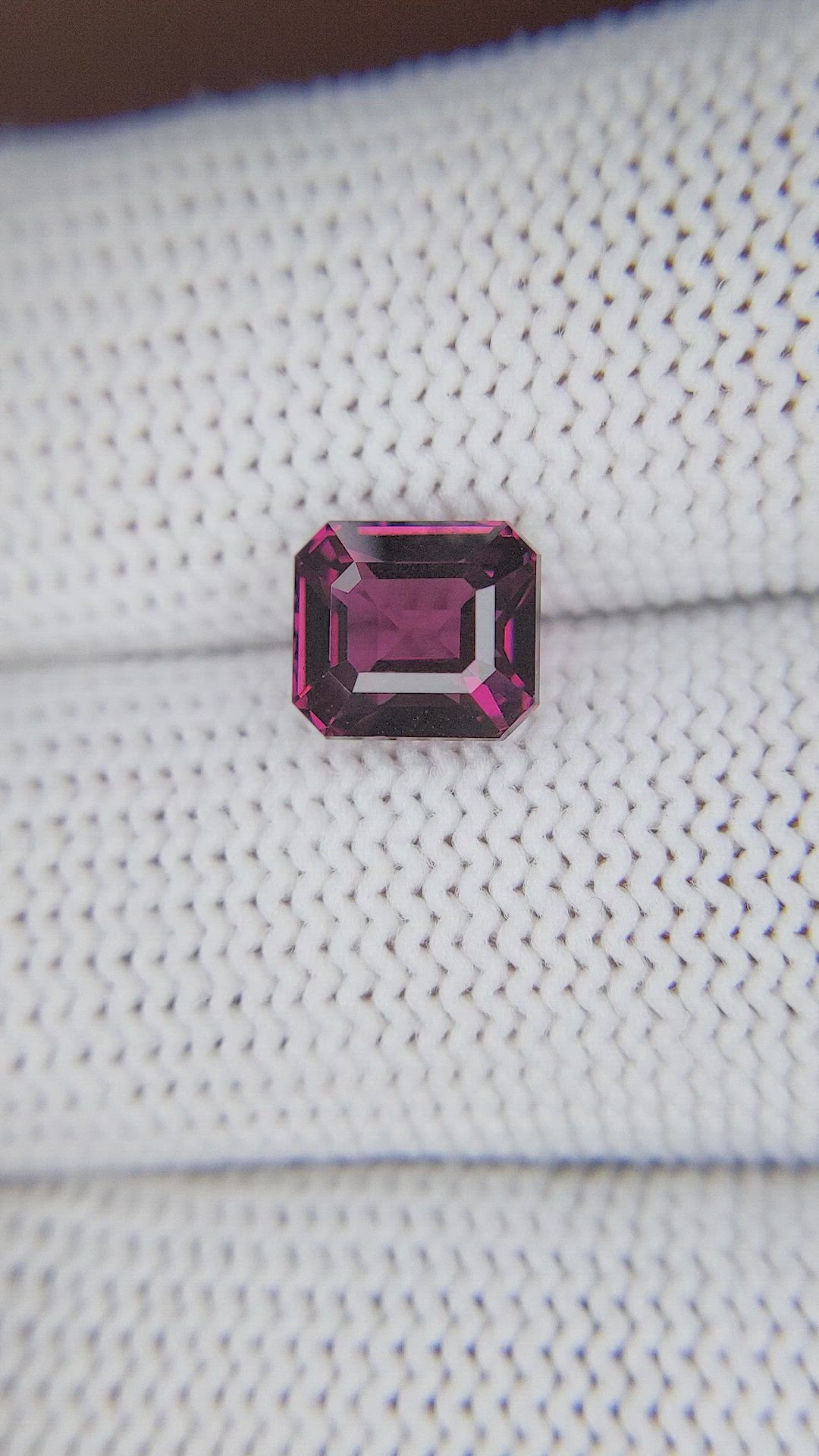 2.56 Ct. Purplish Pink Garnet from Tanzania Size Video