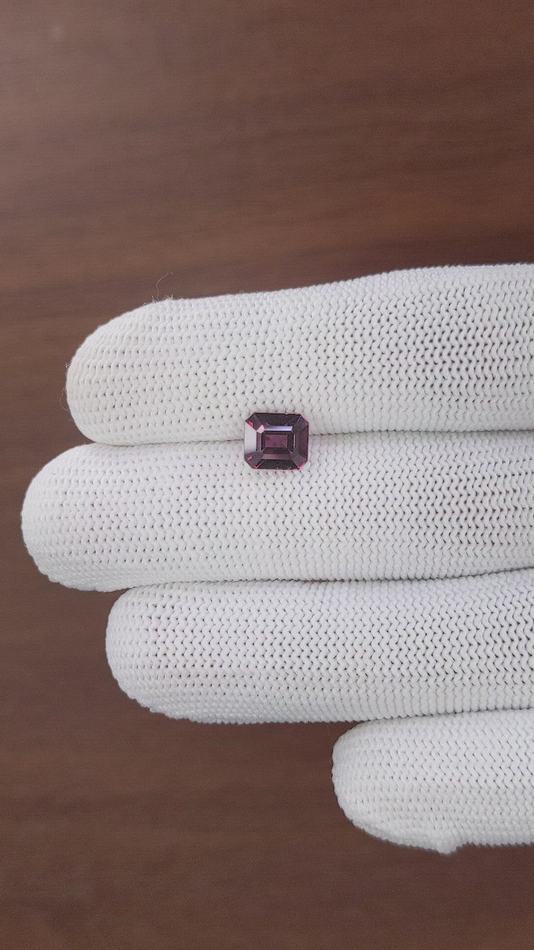 2.56 Ct. Purplish Pink Garnet from Tanzania Size Video