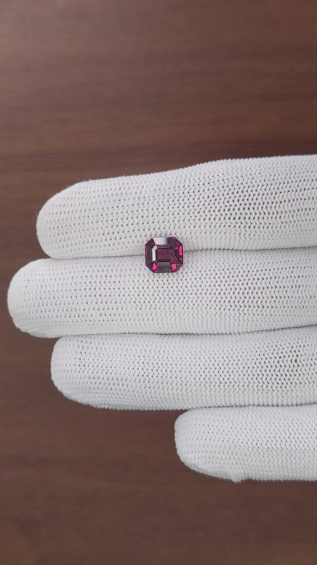 3.07 Ct. Pinkish Red Garnet from Tanzania Size Video