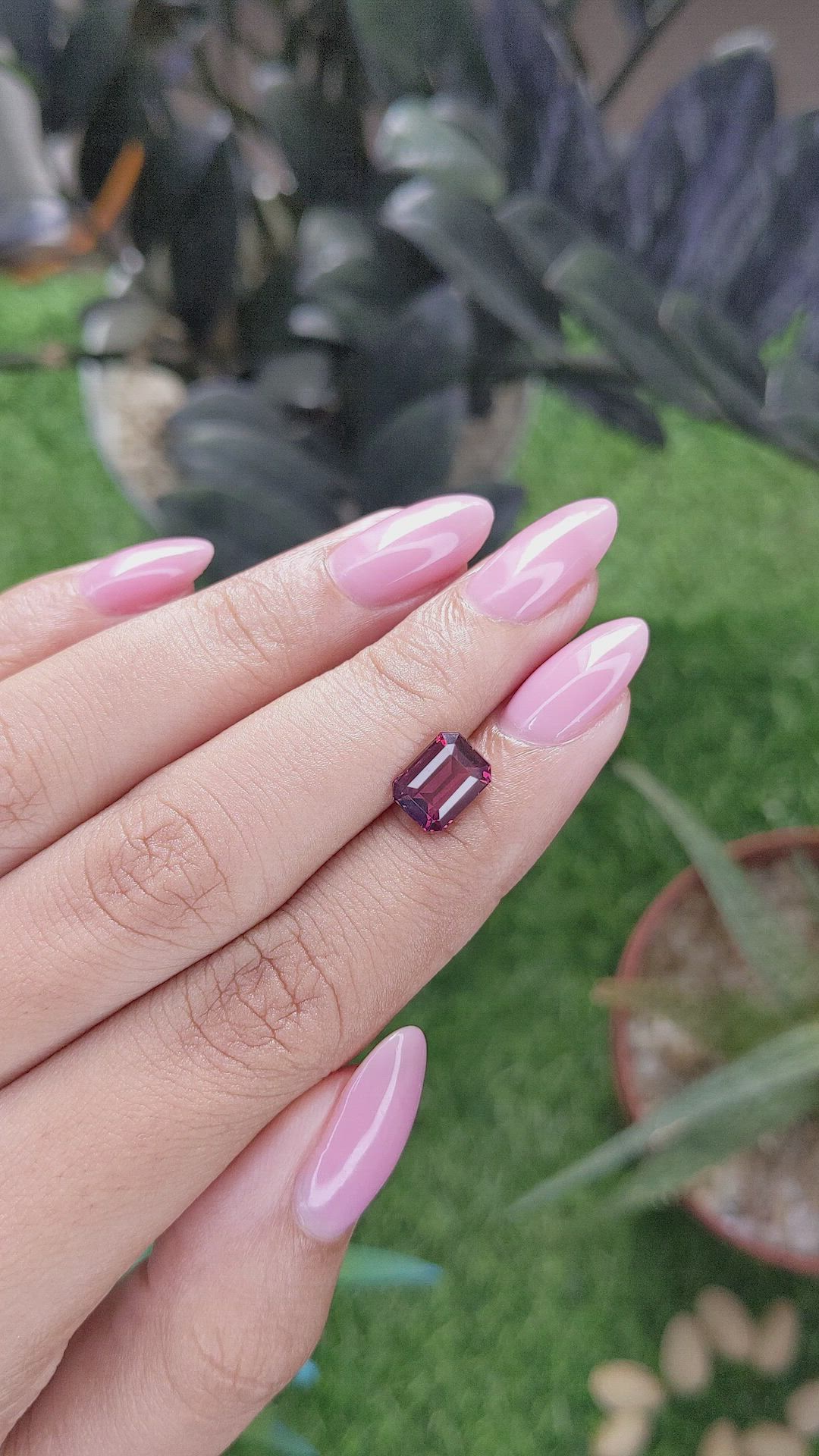 2.24 Ct. Reddish Pink Garnet from Tanzania Size Video