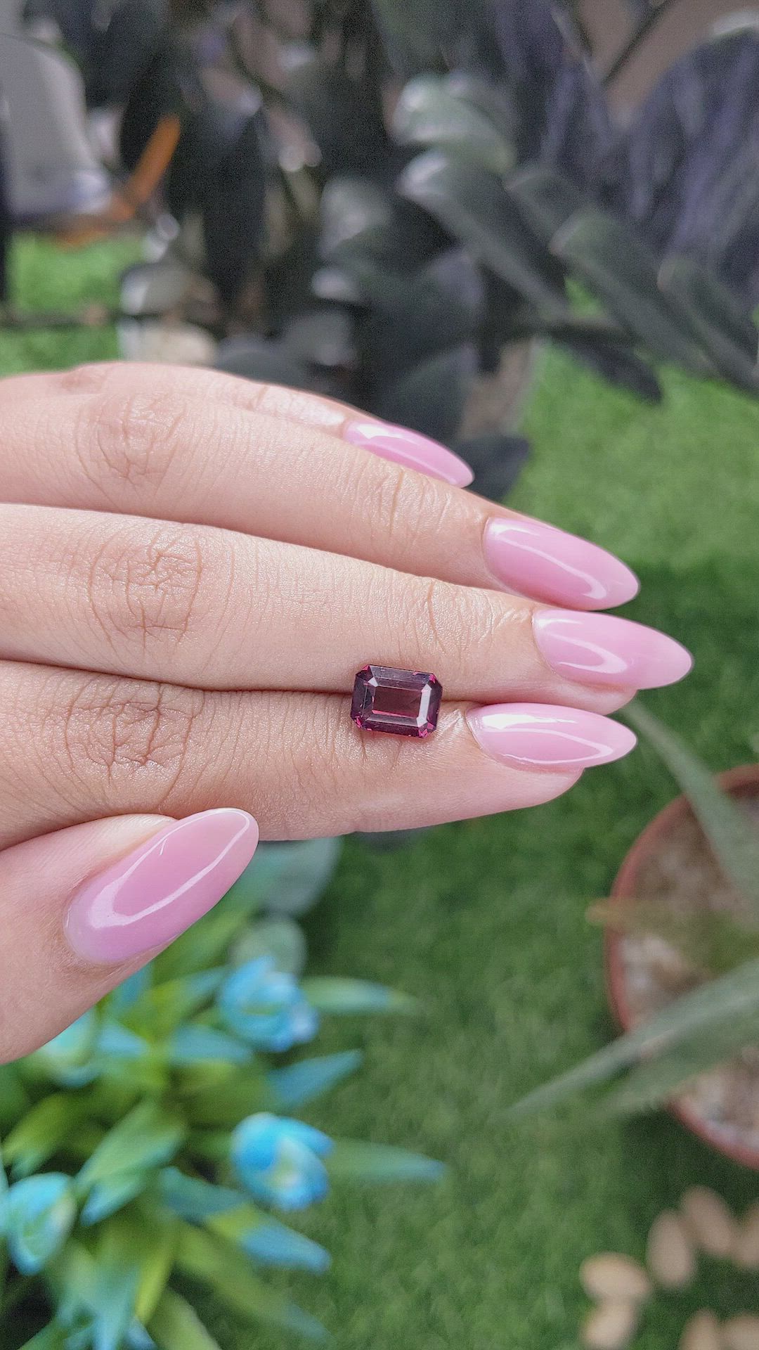2.24 Ct. Reddish Pink Garnet from Tanzania Size Video
