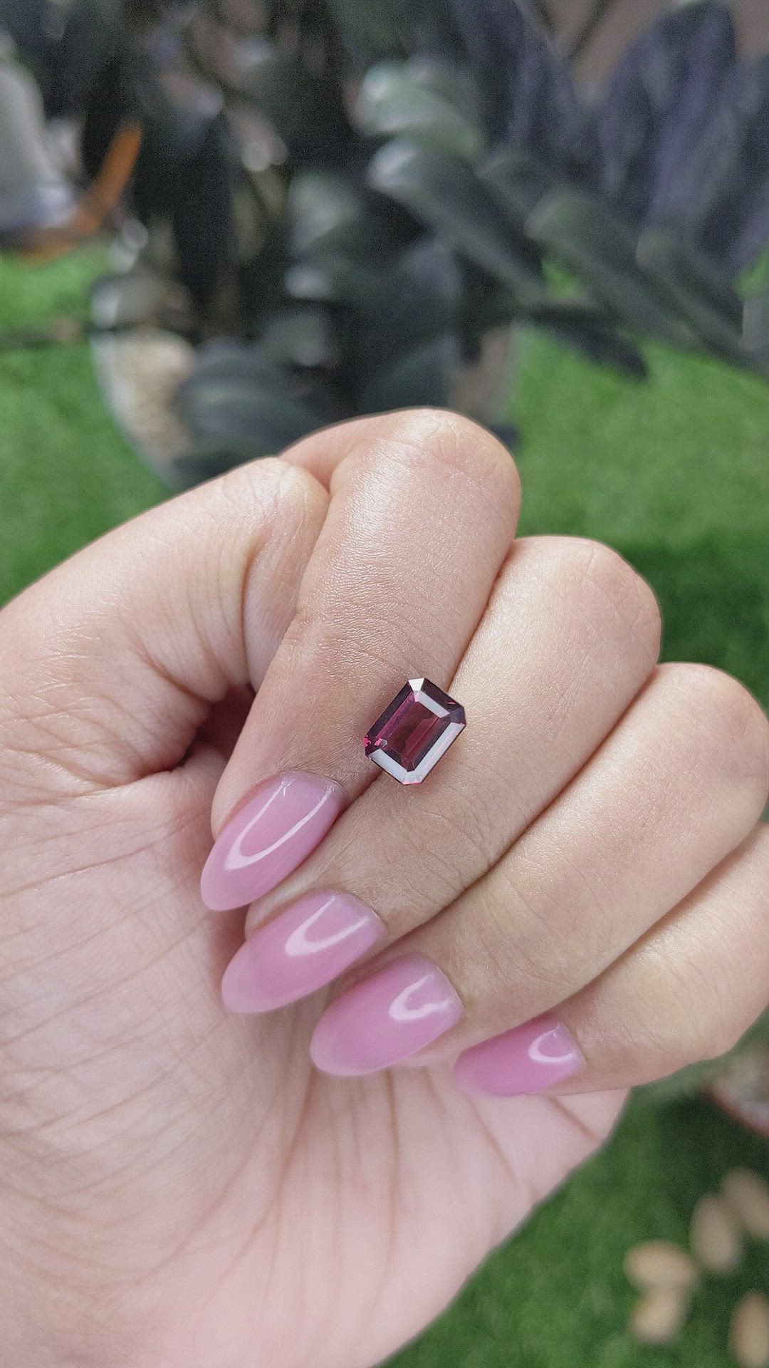 2.24 Ct. Reddish Pink Garnet from Tanzania Size Video