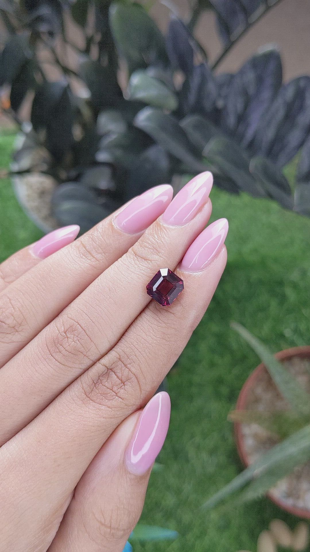 3.21 Ct. Red Garnet from Tanzania Size Video