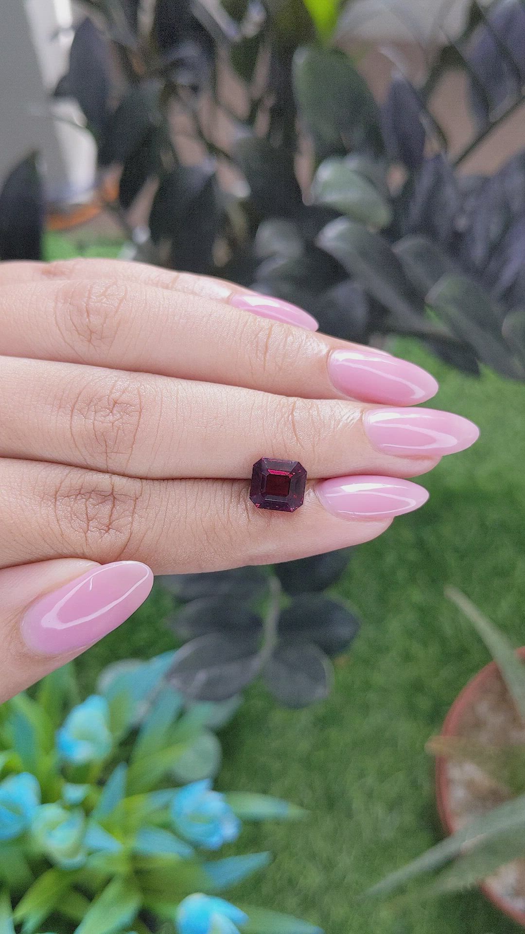 3.21 Ct. Red Garnet from Tanzania Size Video