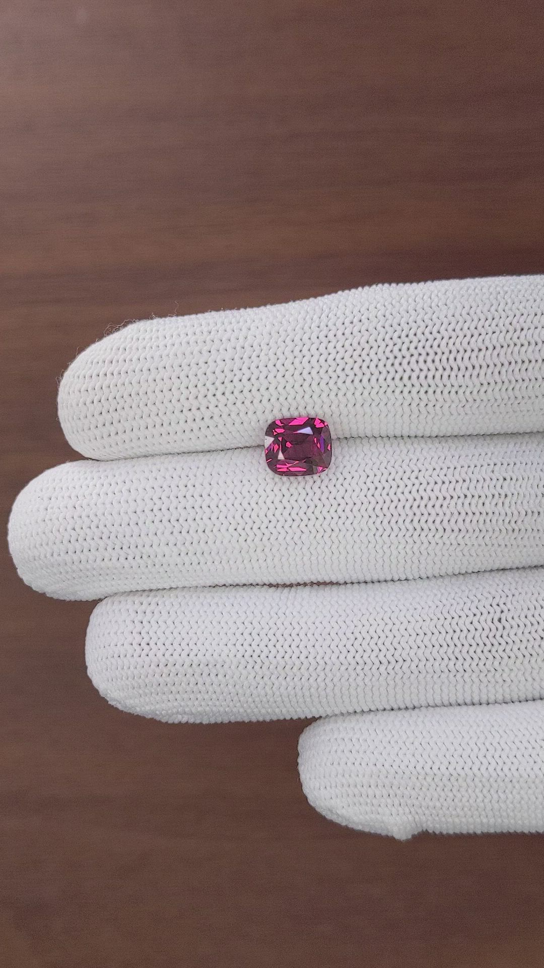 3.20 Ct. Purplish Pink Garnet from Tanzania Size Video